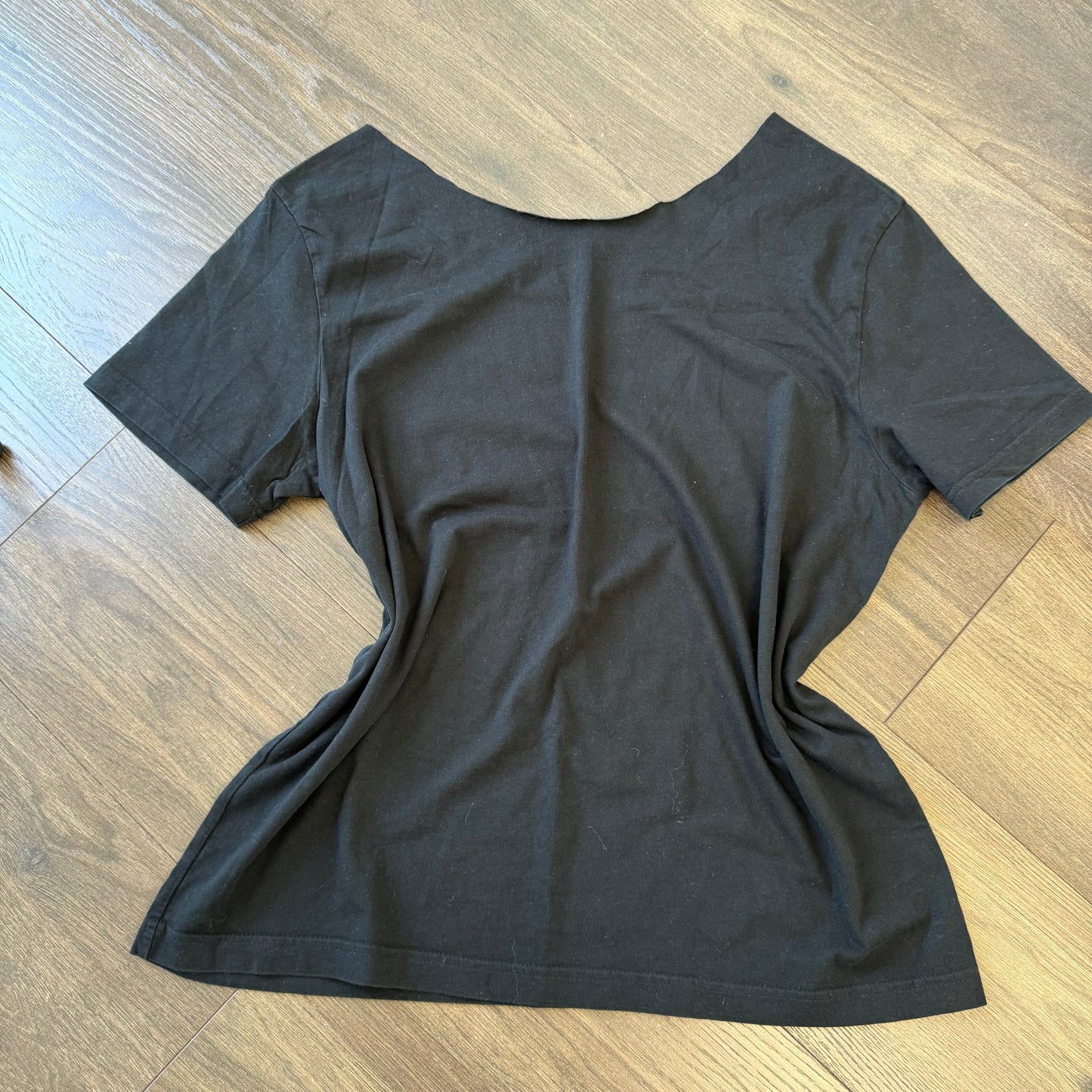Oversized Off Shoulder Black Top