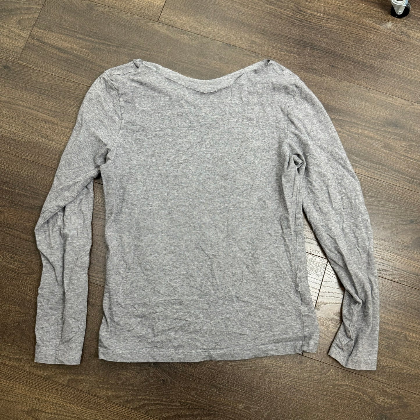 Grey Off Shoulder Long Sleeve Top