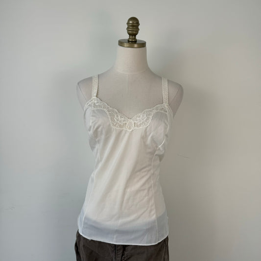 Vintage Cream Lace Trim Top