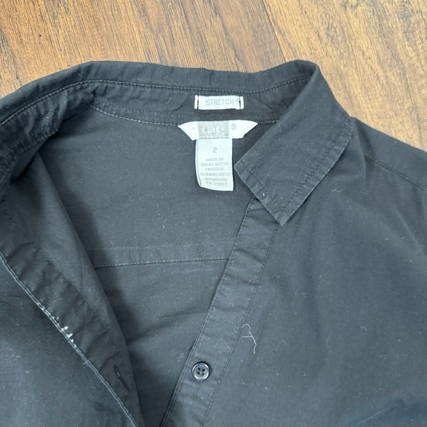 Black Fitted Button Up Shirt
