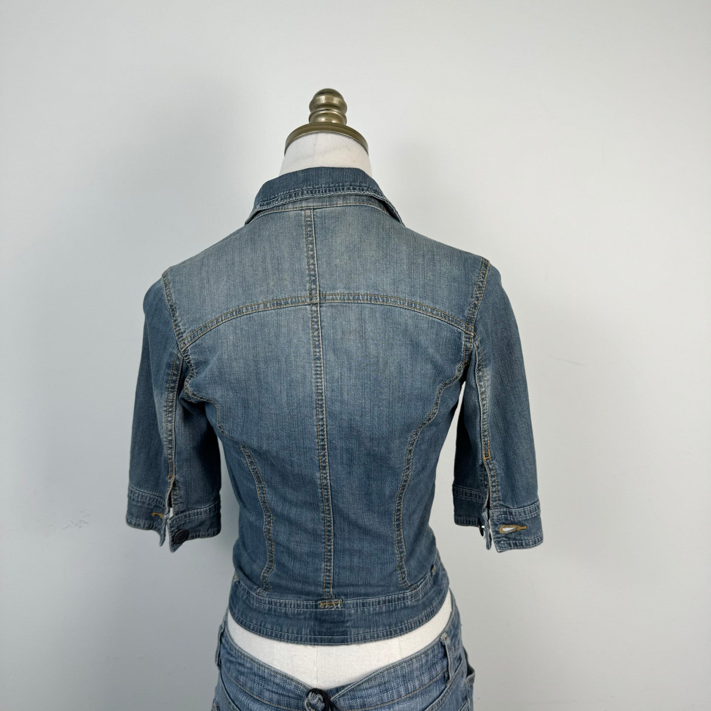 Fitted Denim Button Up Top