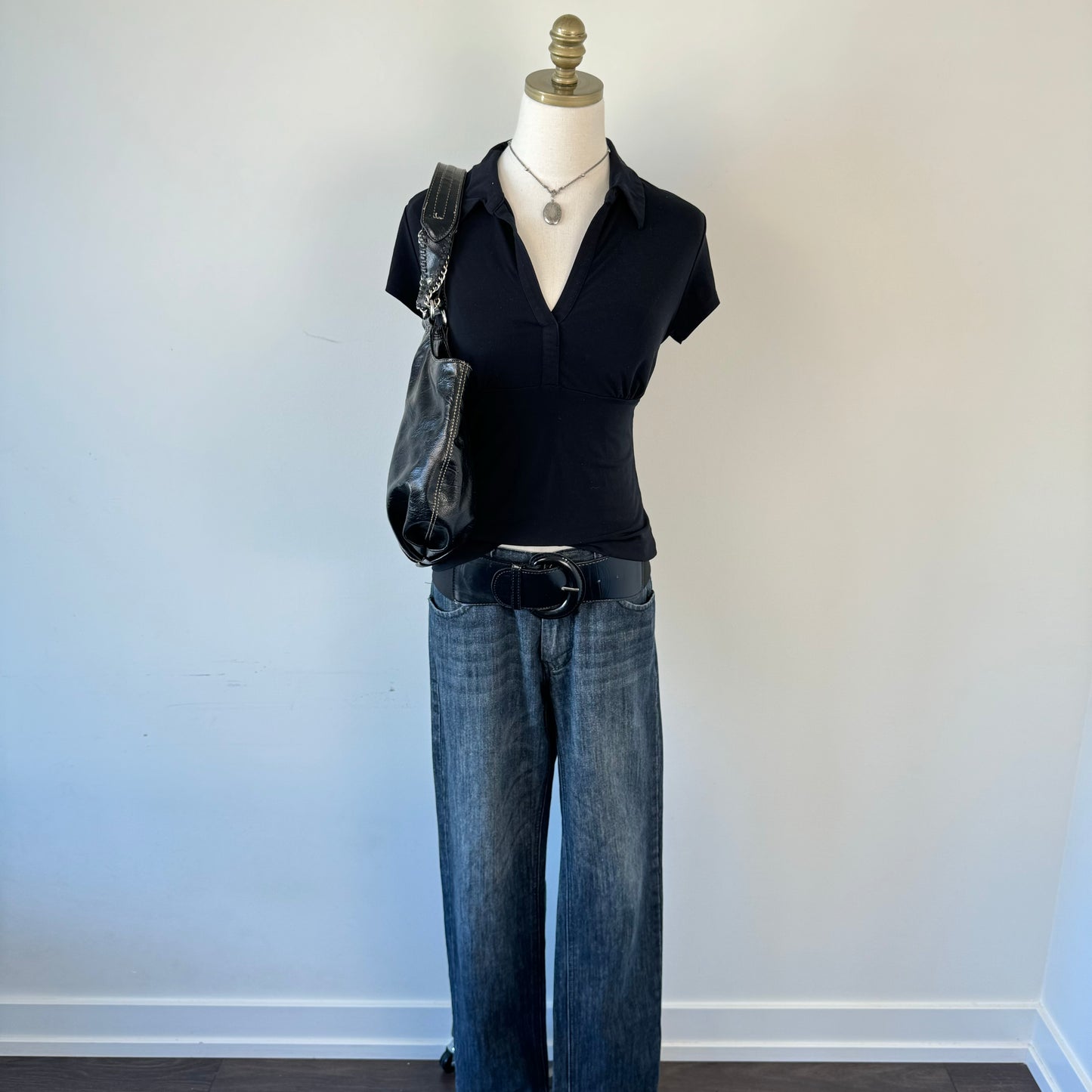 Black Boho Chunky Belt