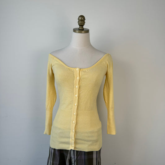 Butter Yellow Dainty Off Shoulder Top