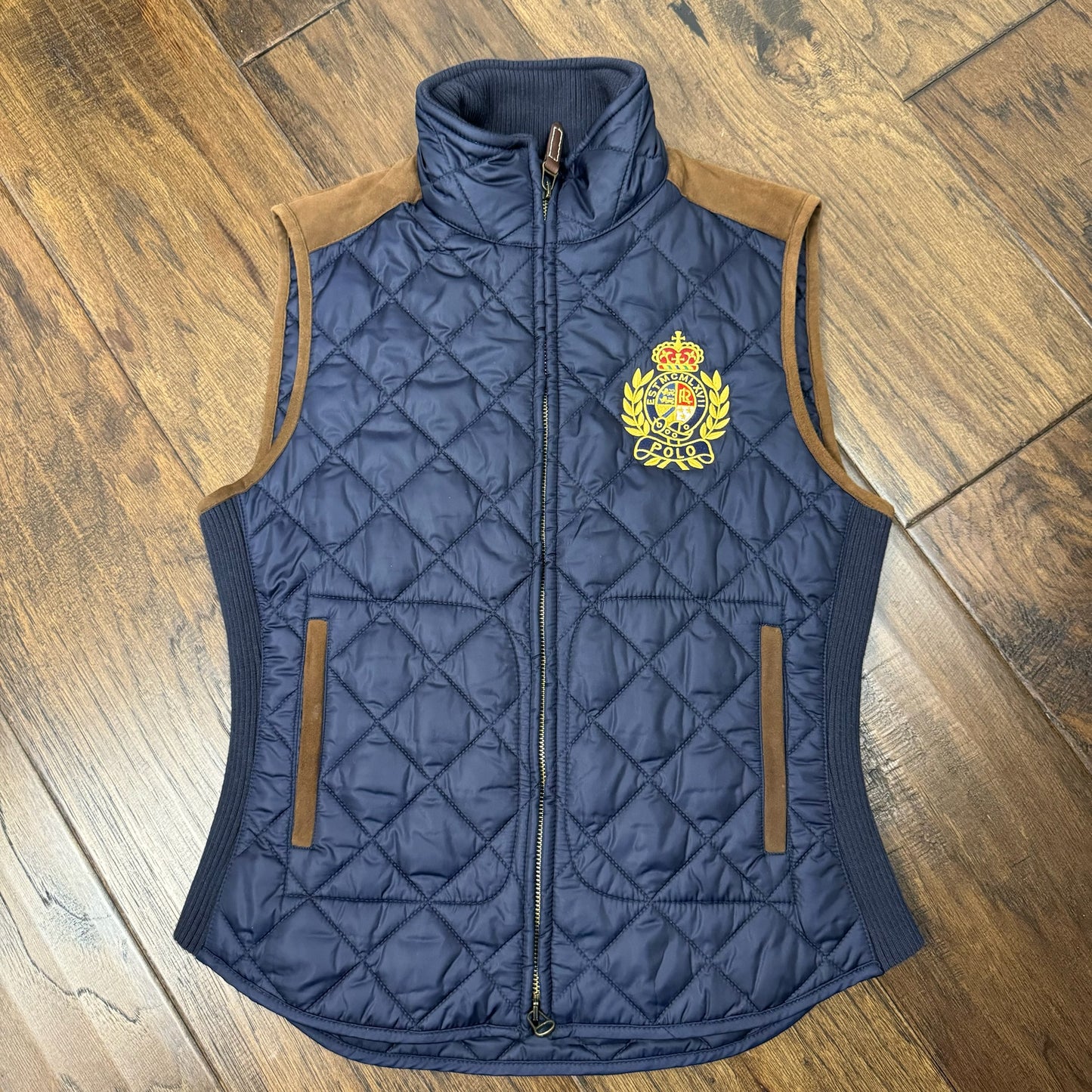 Polo Navy Zip Up Vest