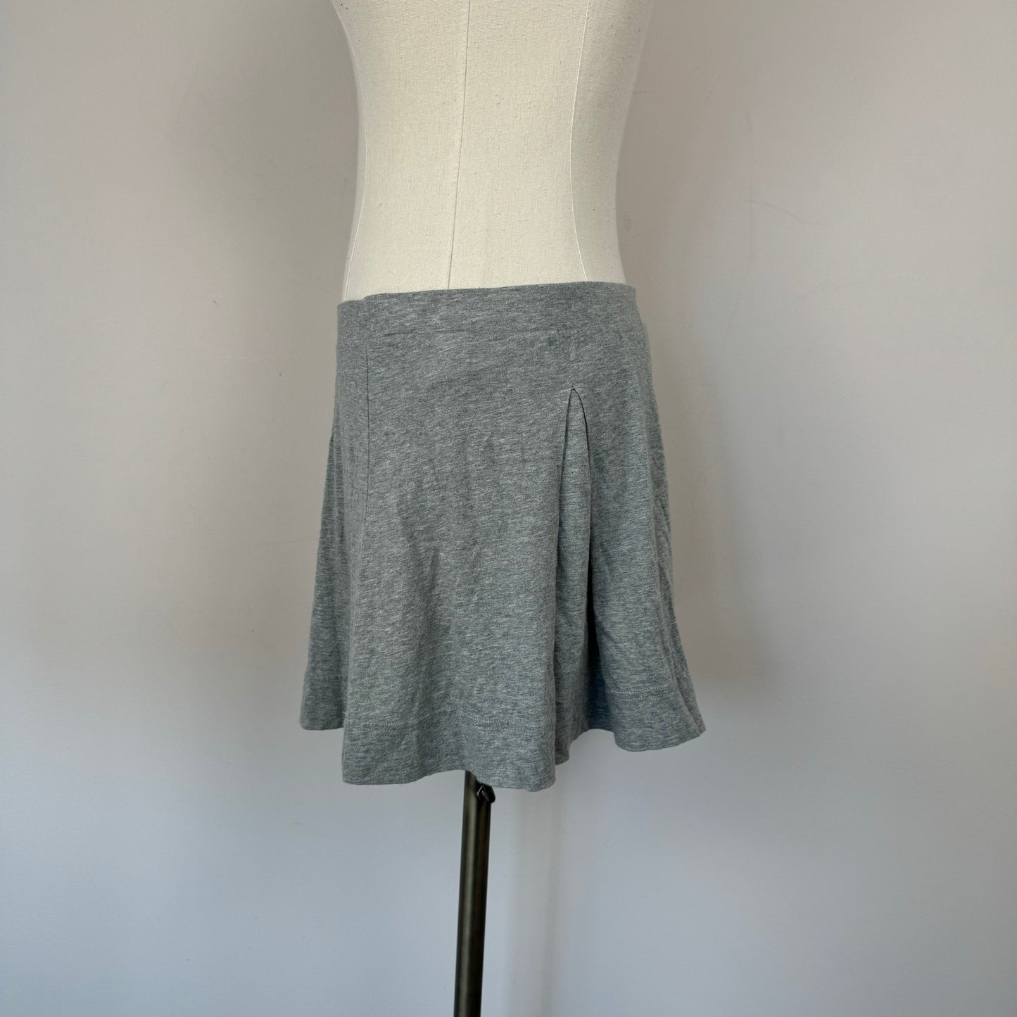 Light Grey Pleated Mini Skirt