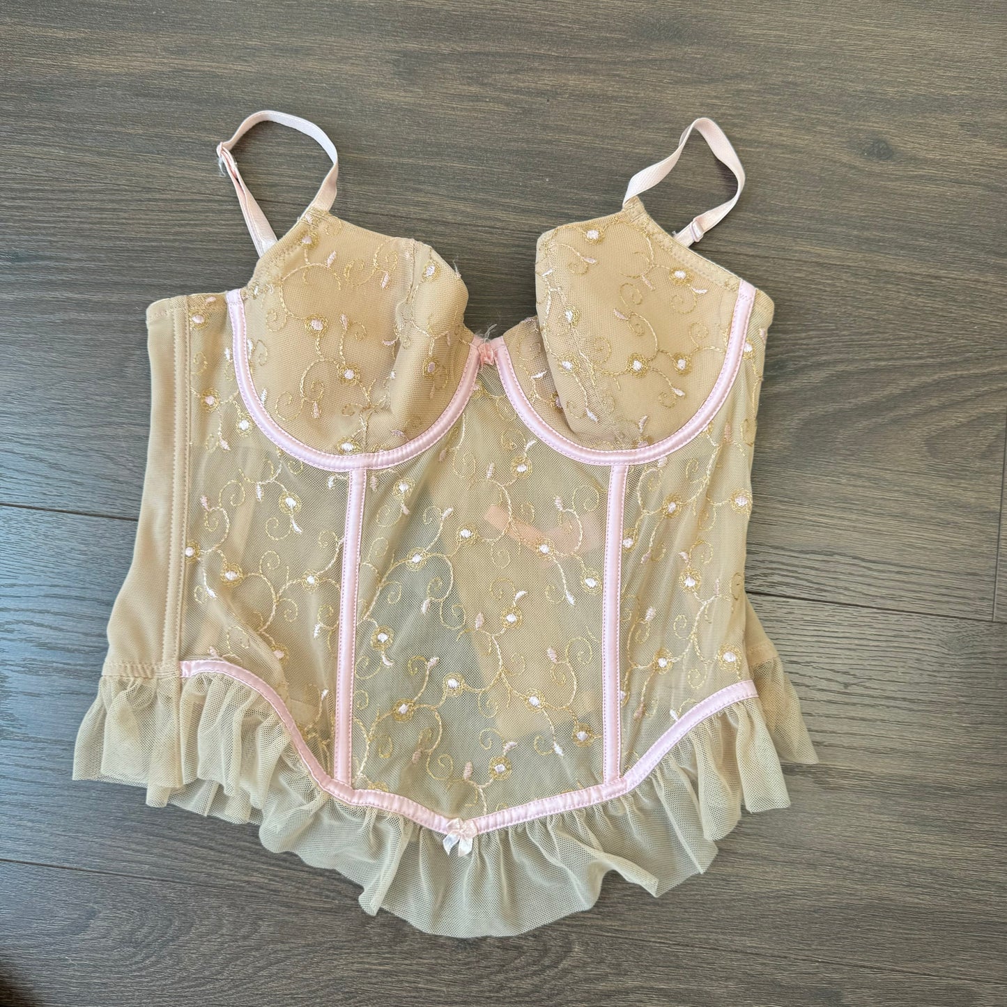 Embroidered Floral Corset Top