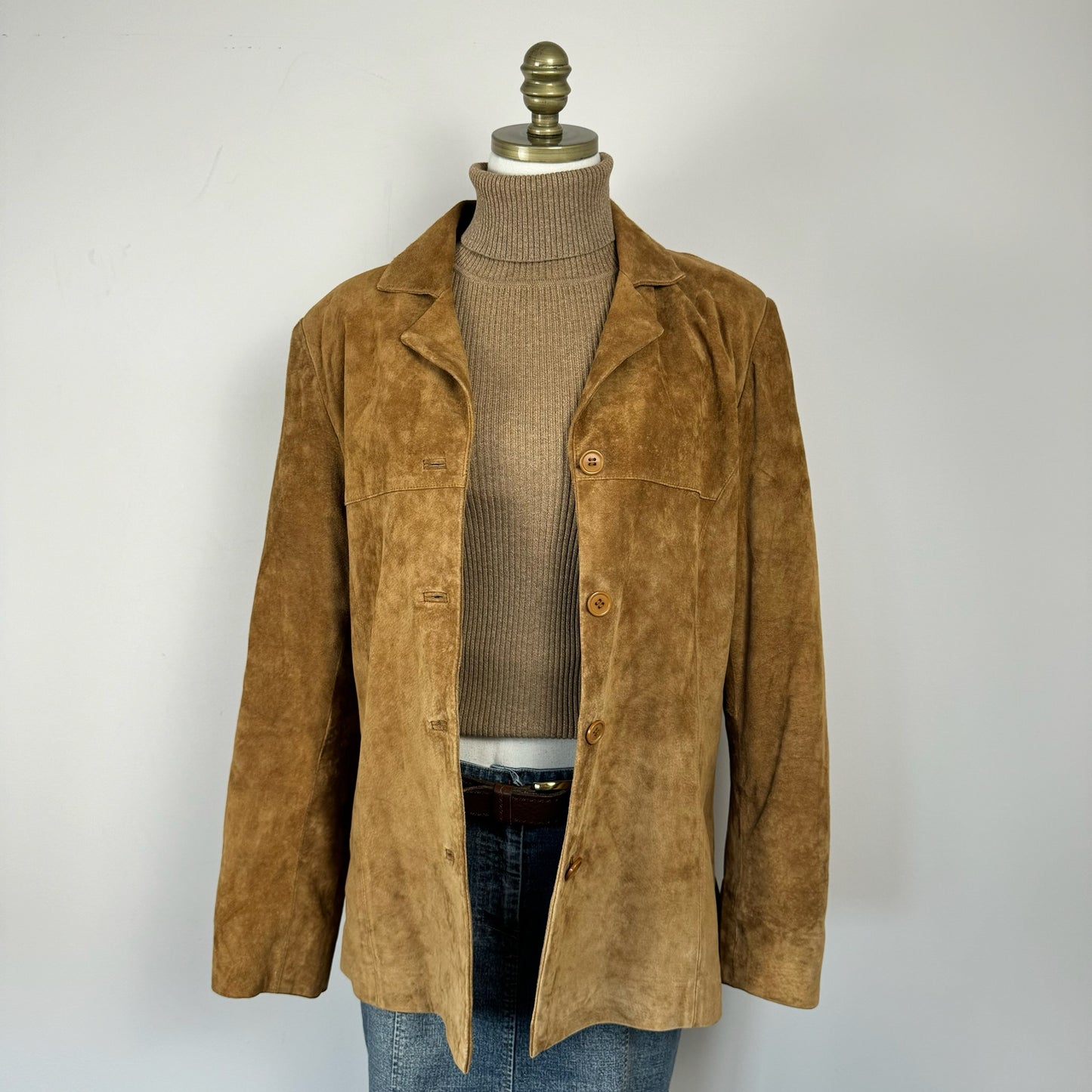 Vintage Suede Tan Leather Jacket