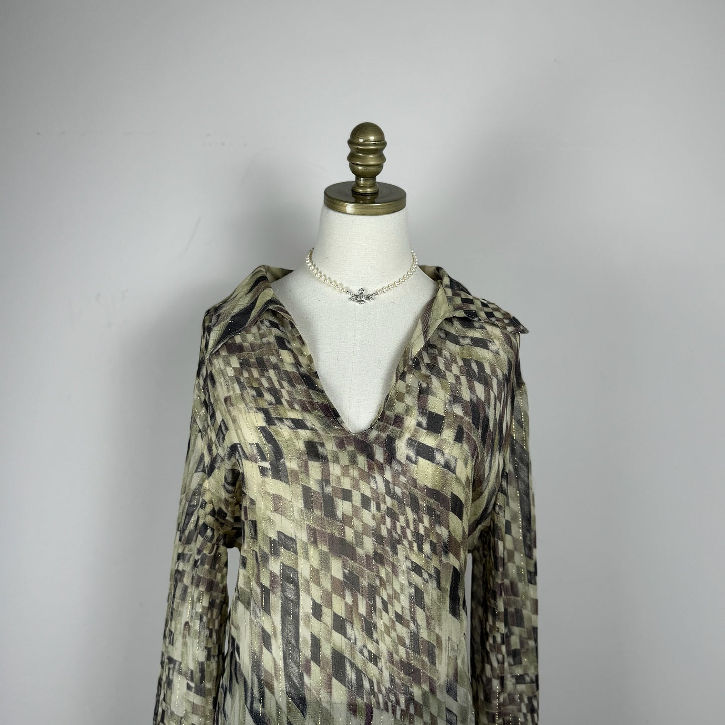 Vintage Roberto Cavalli Geometric Print Blouse