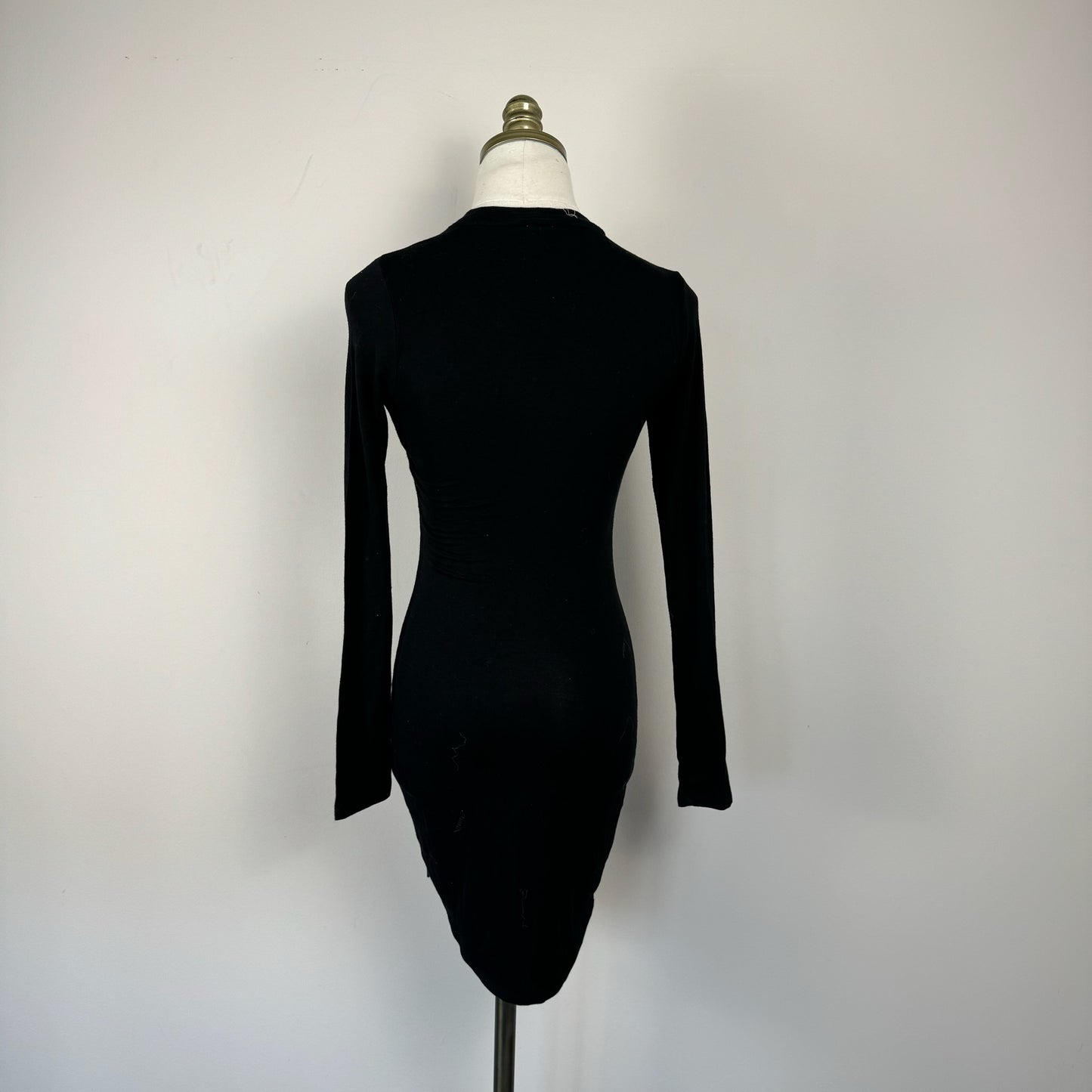 Black Bodycon Fitted Mini Dress