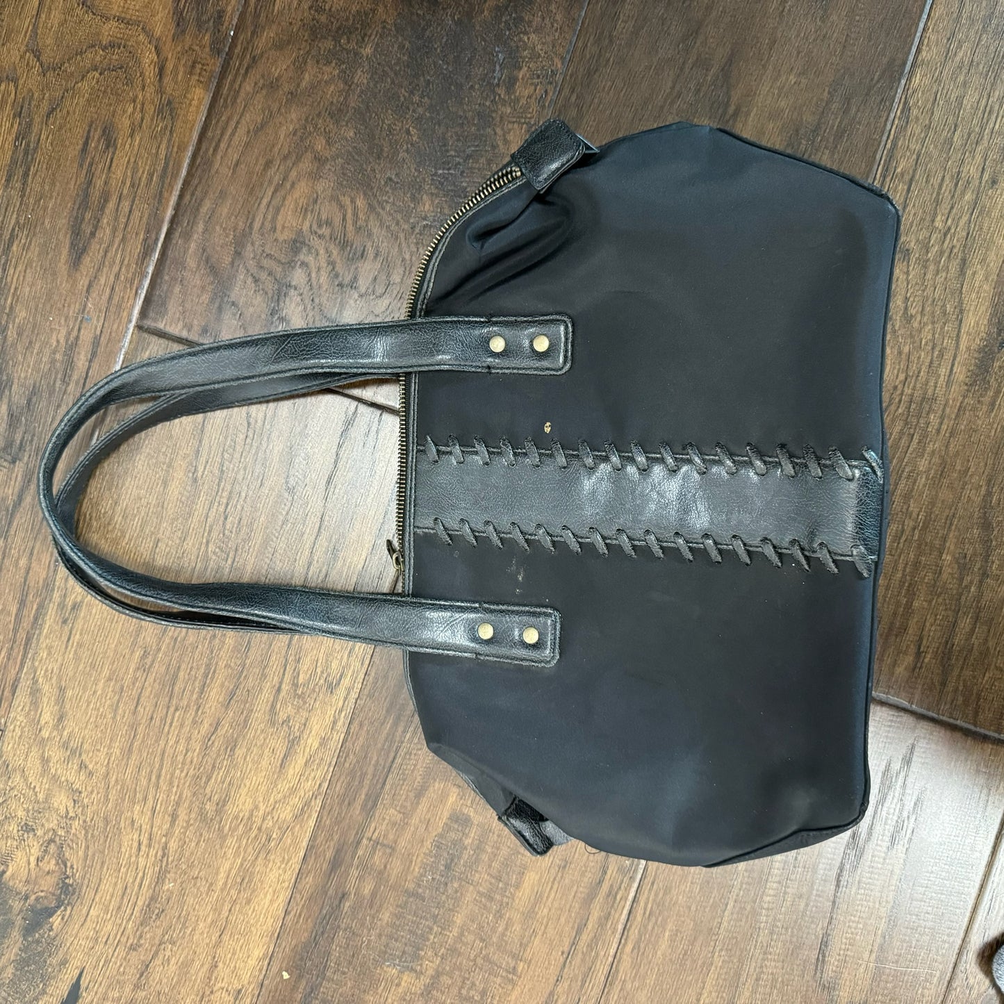 Western Gold Studded Black Shoulder Bag