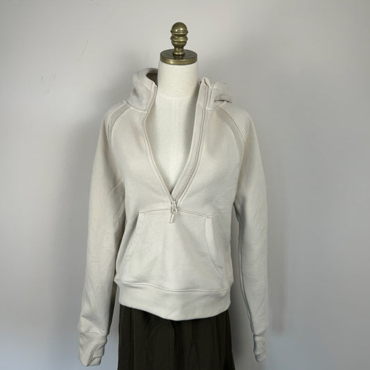 Beige Half Zip Hoodie