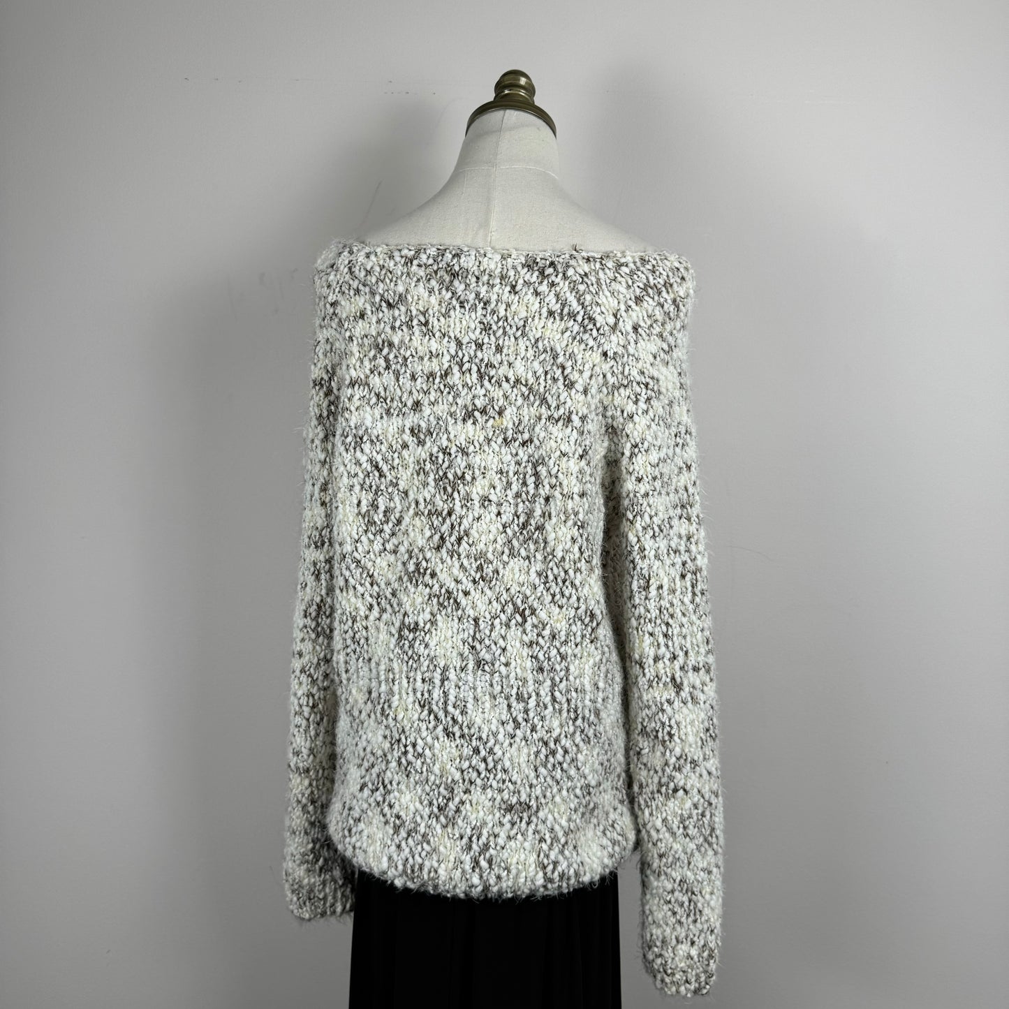 Off The Shoulder Oatmeal Sweater