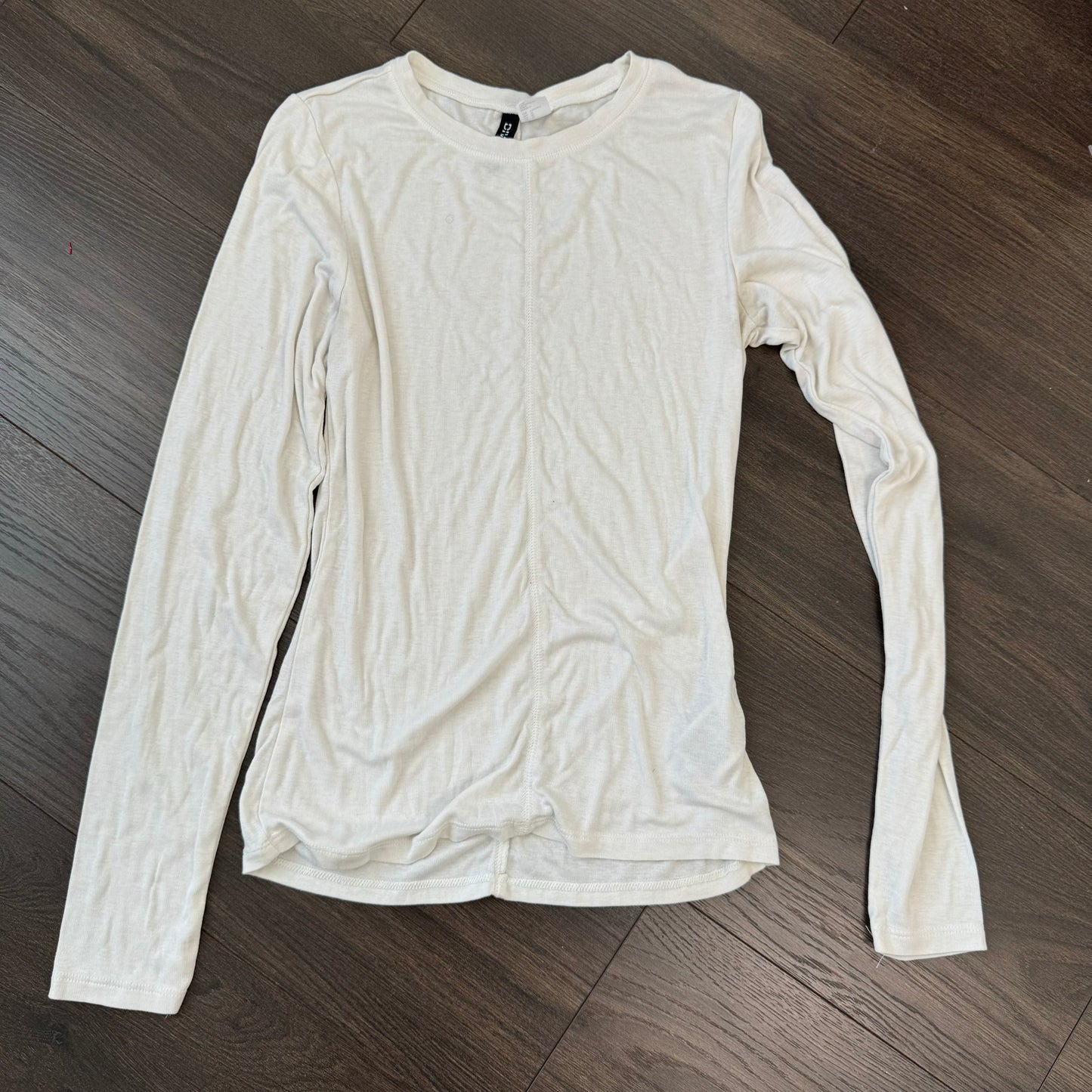 White Fitted Long Sleeve Top