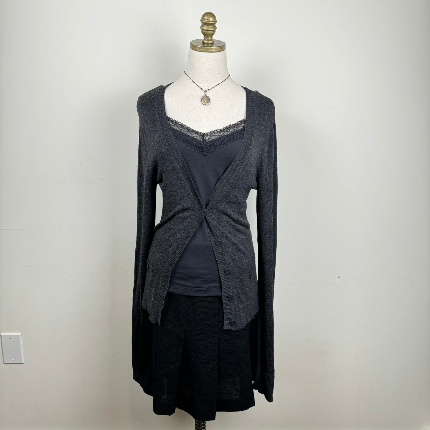 Black Lace Trim Cami