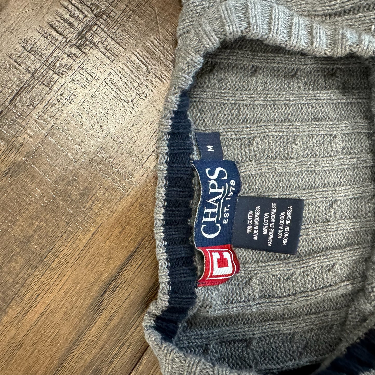 Oversized Grey Cable Knit Sweater