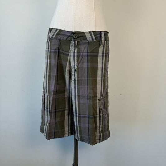 Brown/Olive Plaid Bermuda Shorts