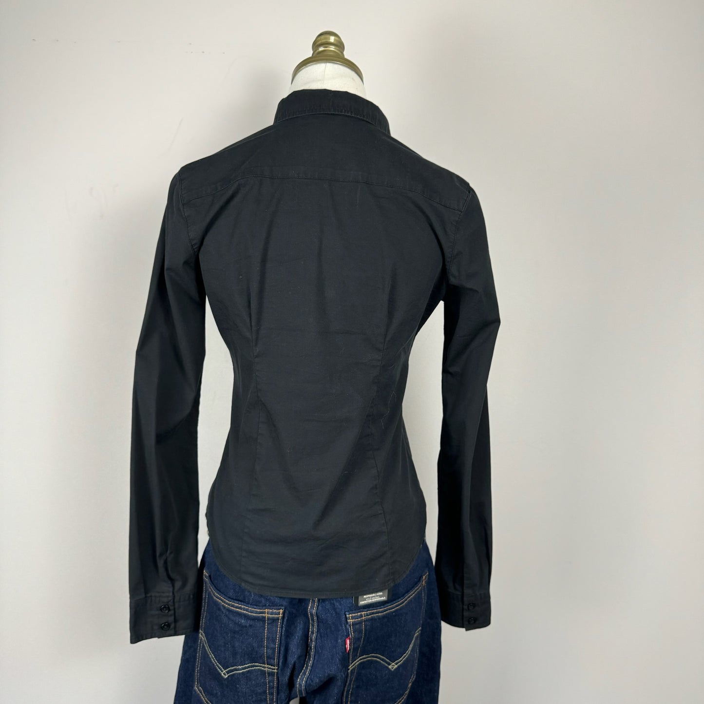Black Fitted Button Up Shirt