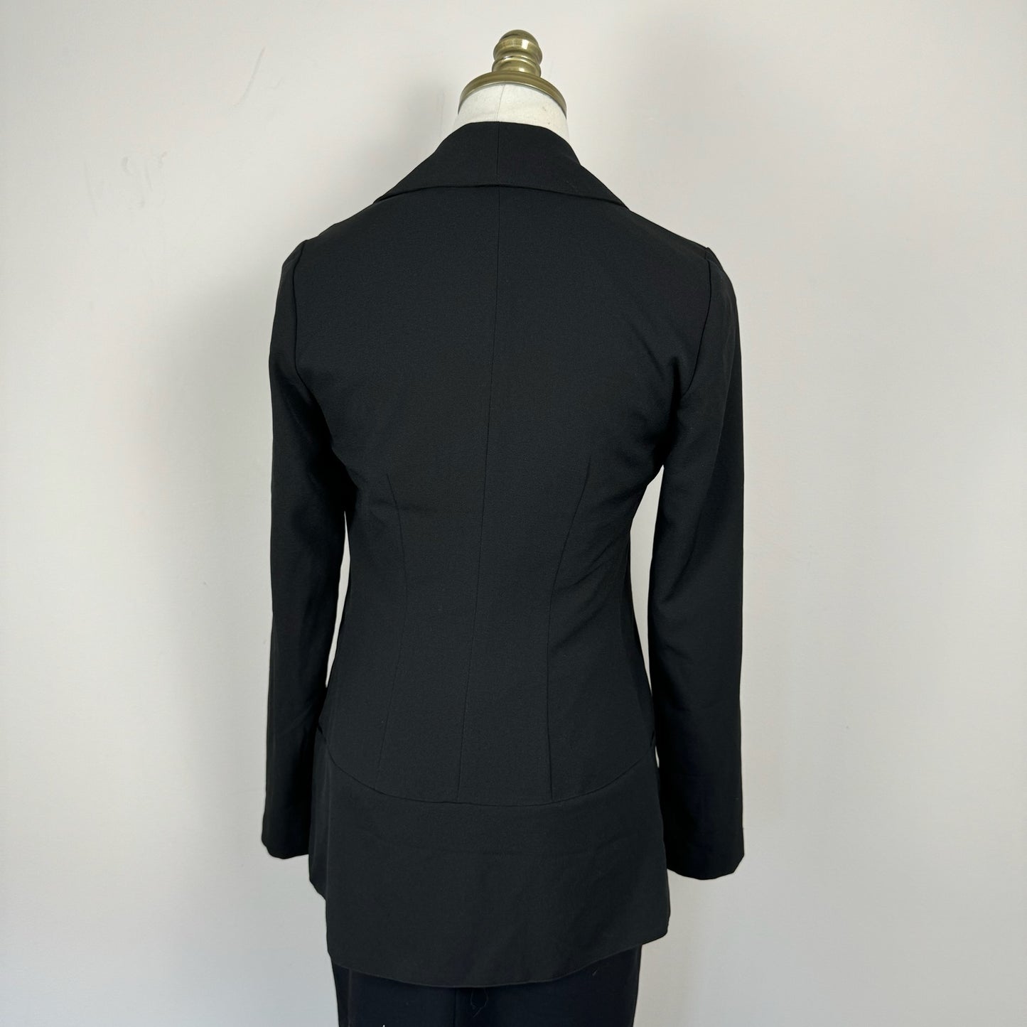 Black Fitted Open Front Blazer