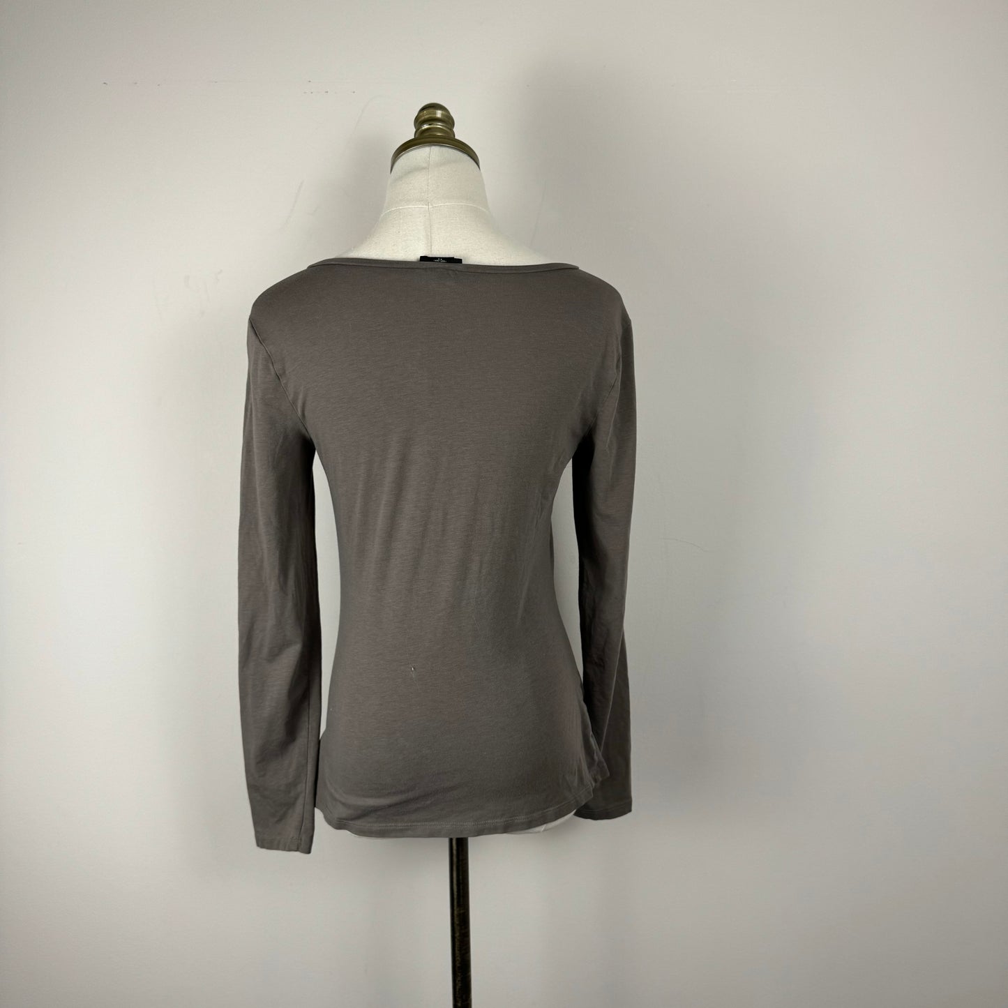 Vintage Taupe Fitted Ruched Top