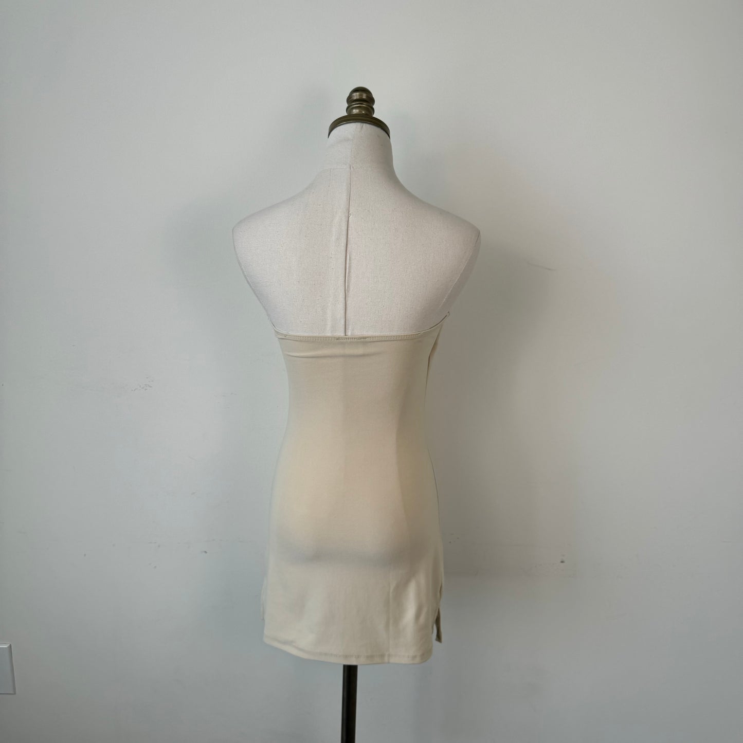 Vintage Cream Fitted Tube Top