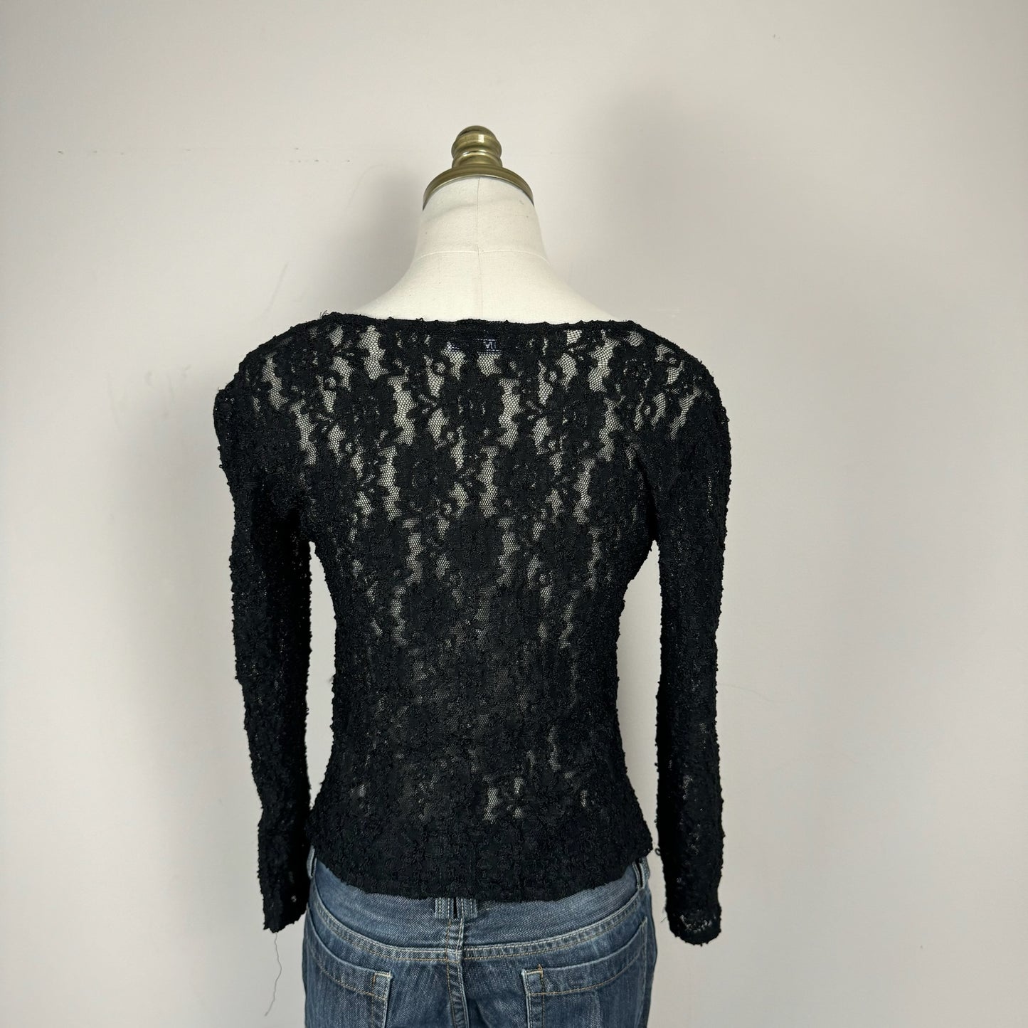 Vintage Black Lace Top