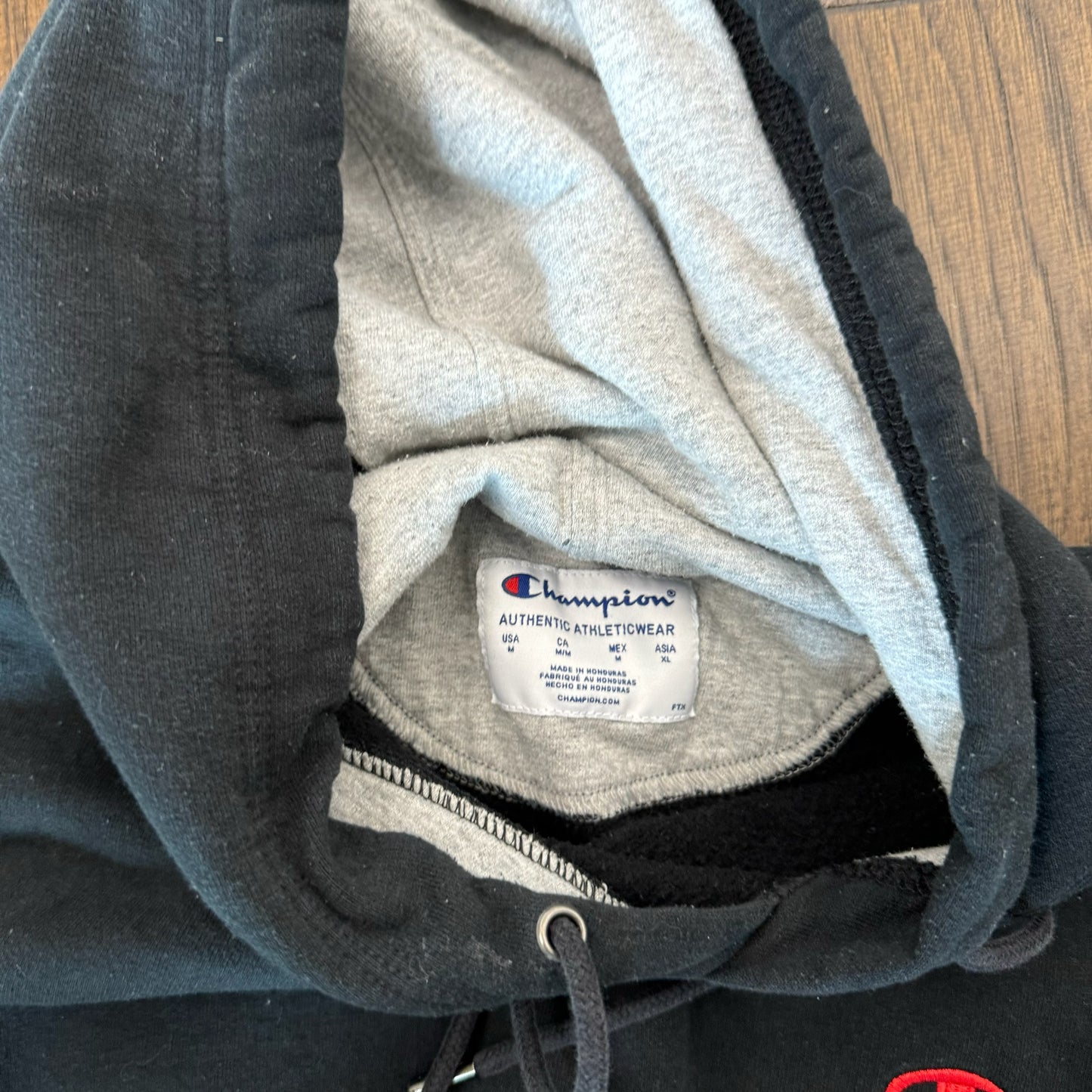 Champions Black Oversized Hoodie