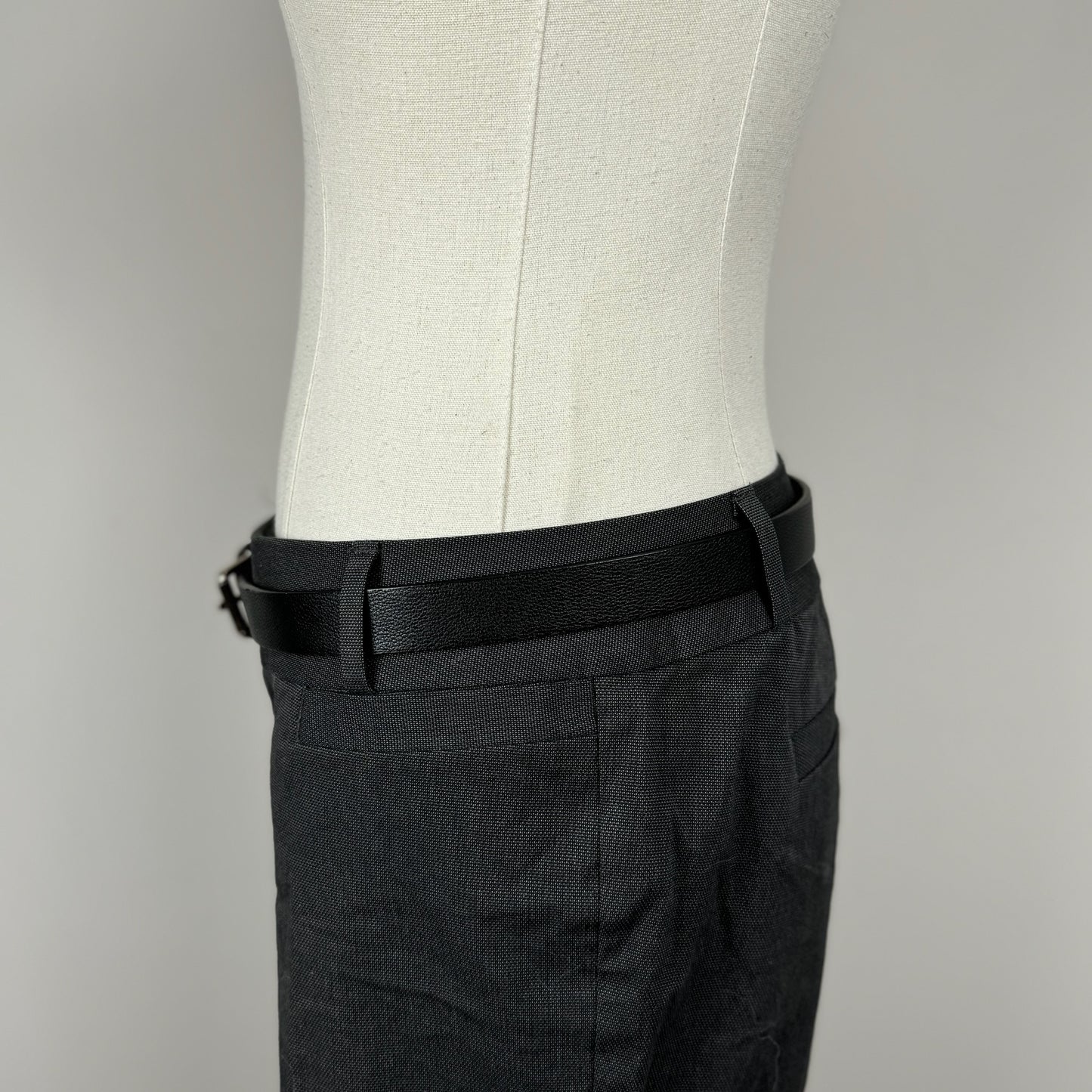 Tommy Black Leather Belt