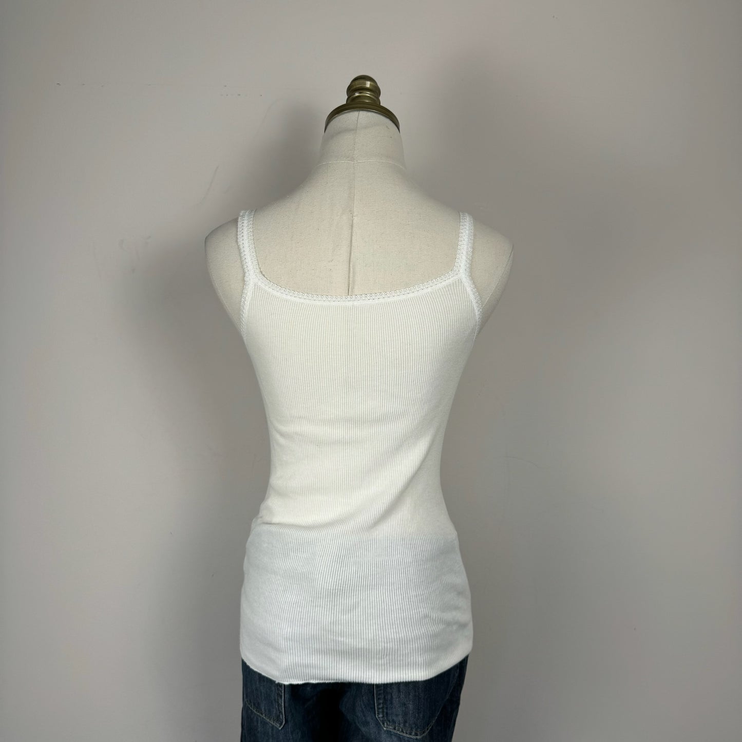 Cream Babydoll Fitted Cami Top