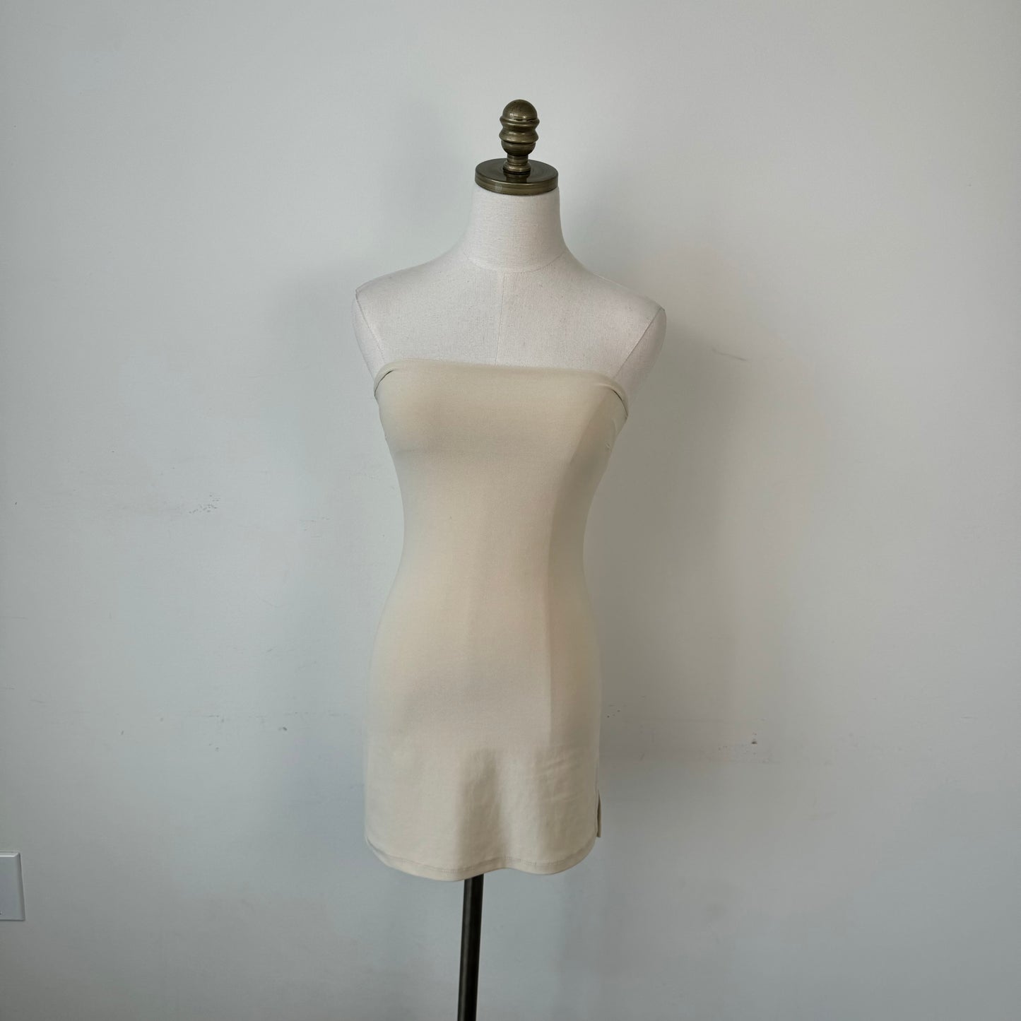 Vintage Cream Fitted Tube Top