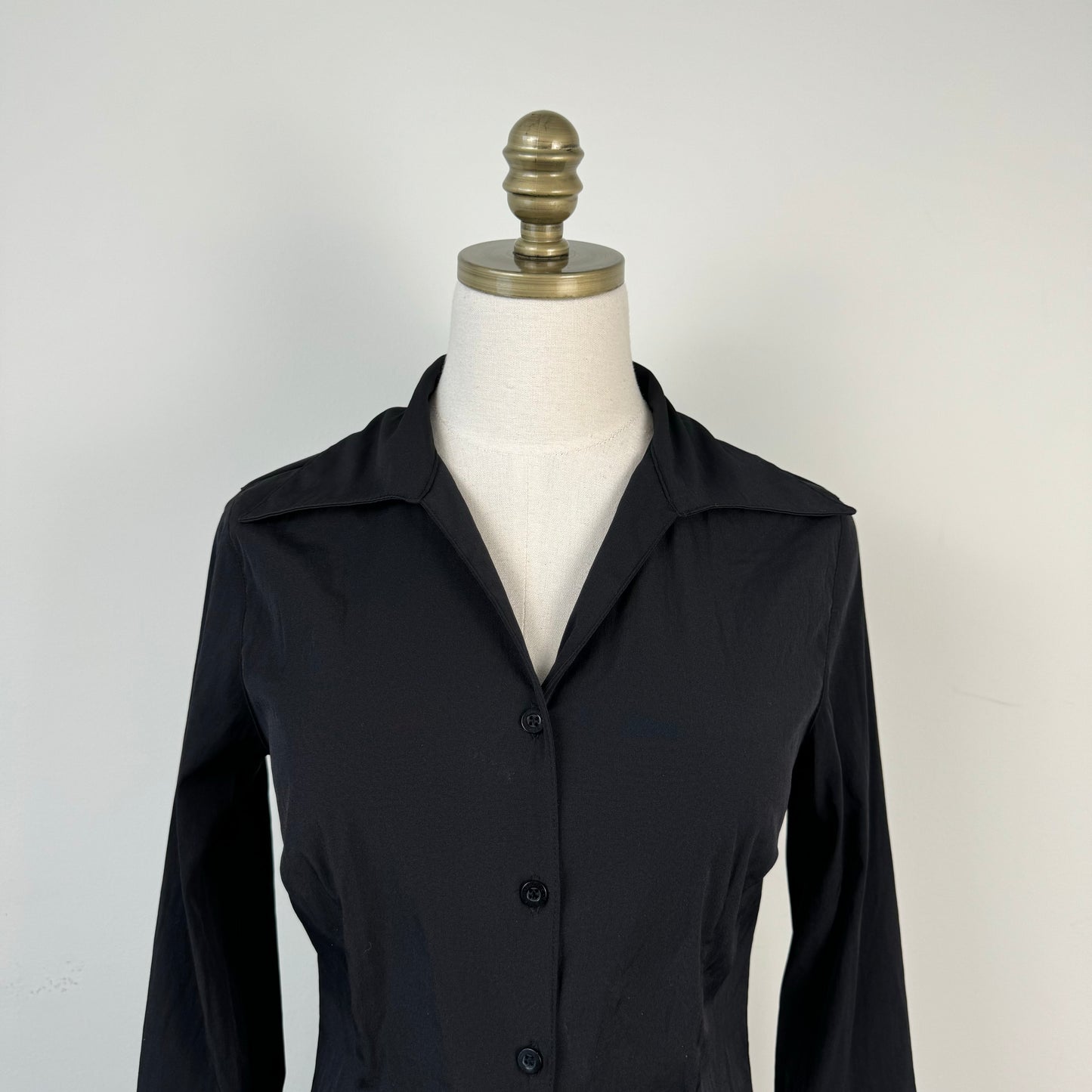 Black Fitted Button Up Shirt