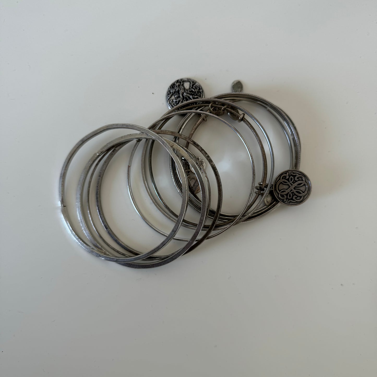 Vintage Silver Bangle Stack