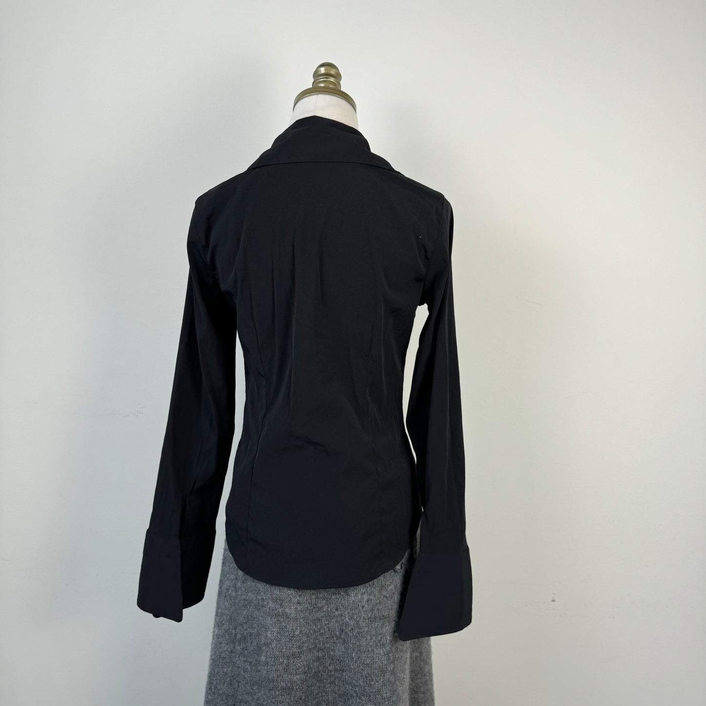 Black Fitted Button Up Shirt