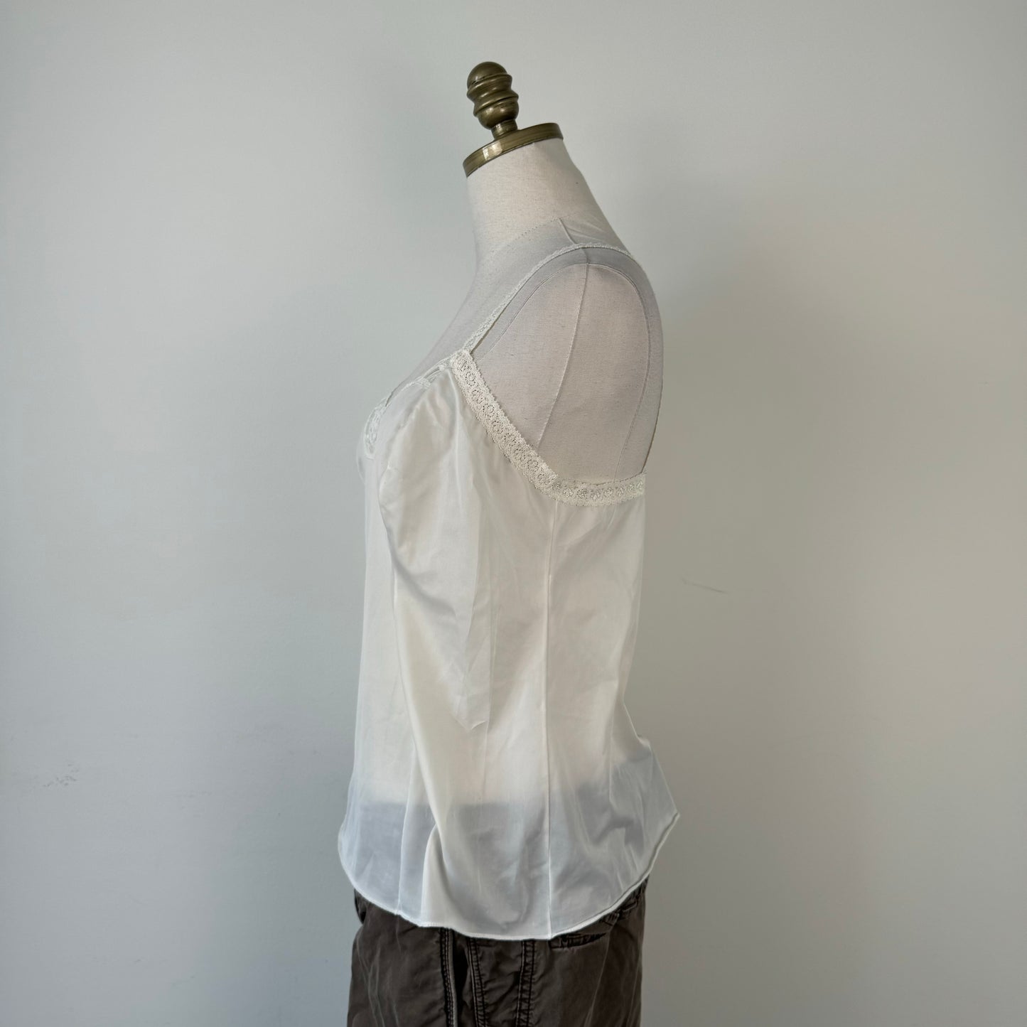 Vintage Cream Lace Trim Top
