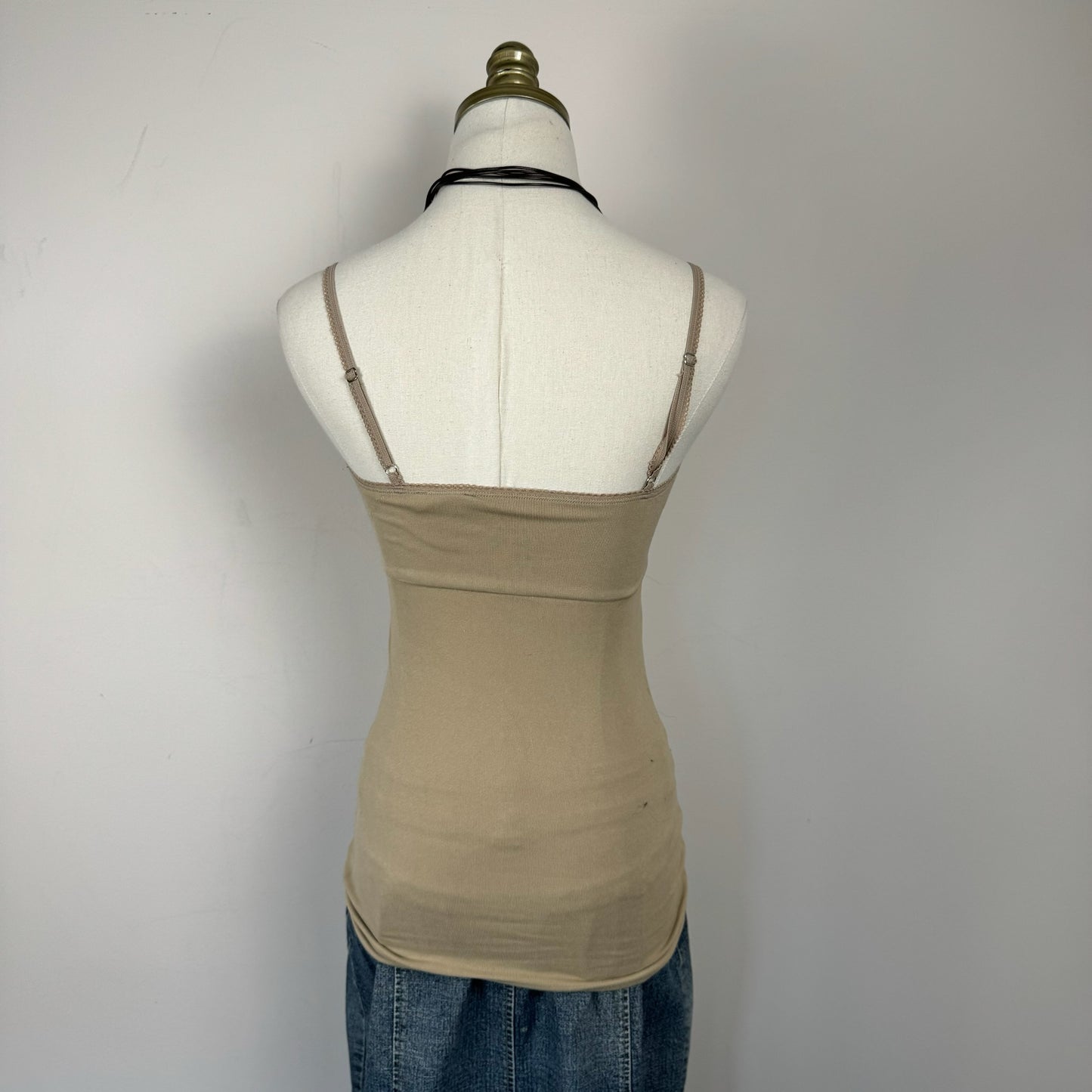Vintage Soft Knit Lace Trim Cami