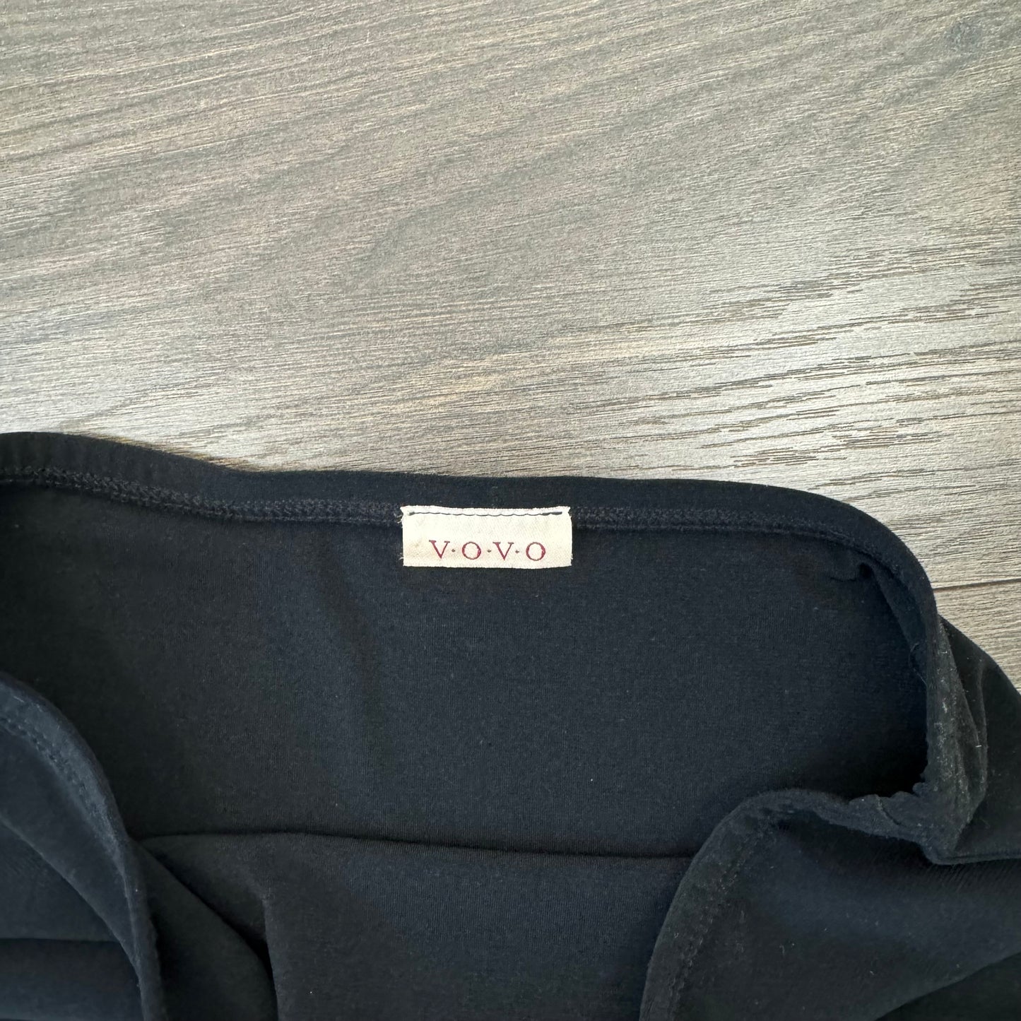 Vintage Black Asymmetric Midi Skirt