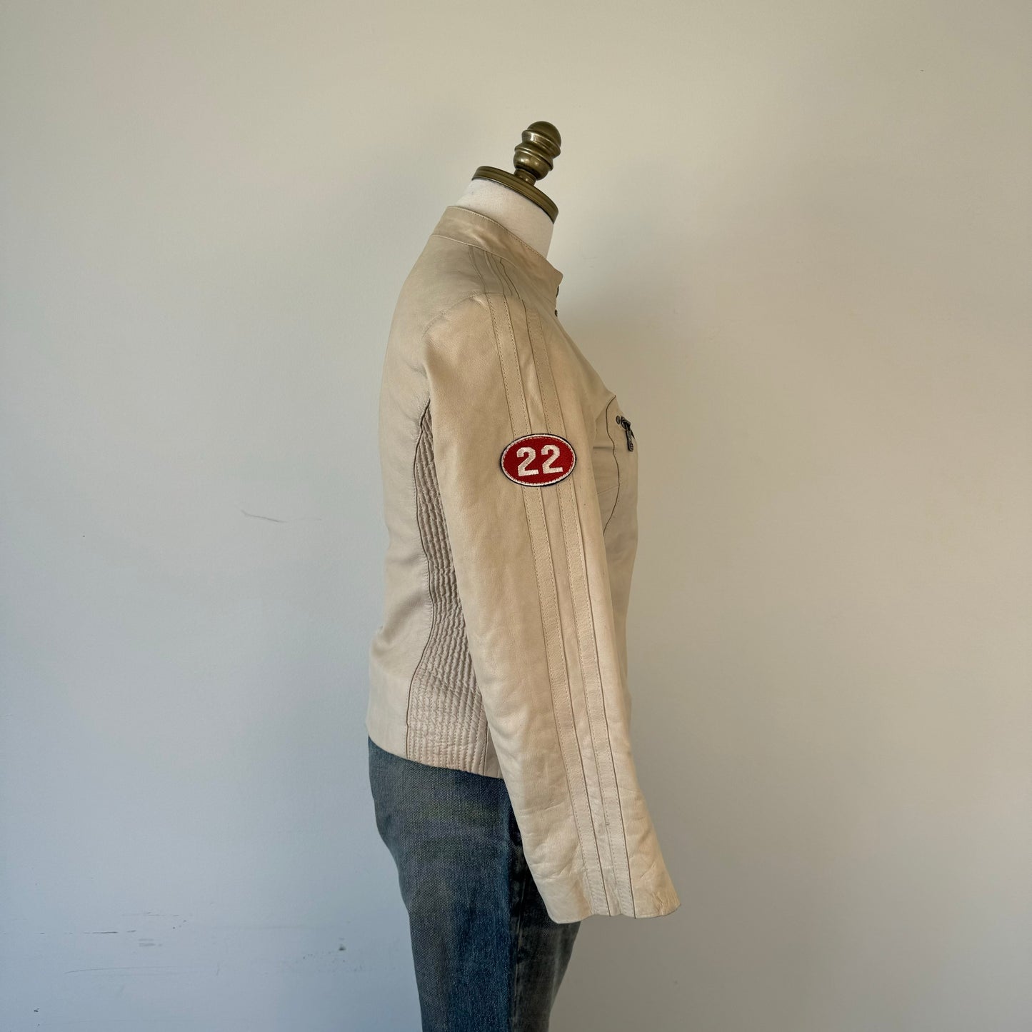 Vintage Moto Racer Leather Jacket