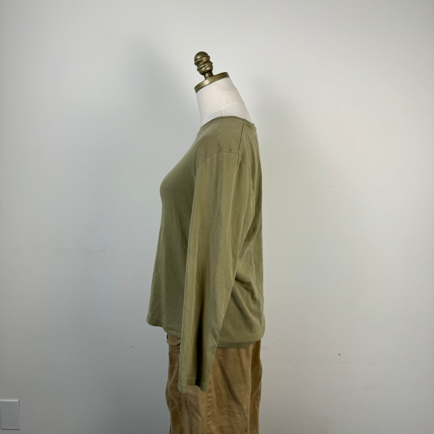 Sage Green Long Sleeve Knit Top