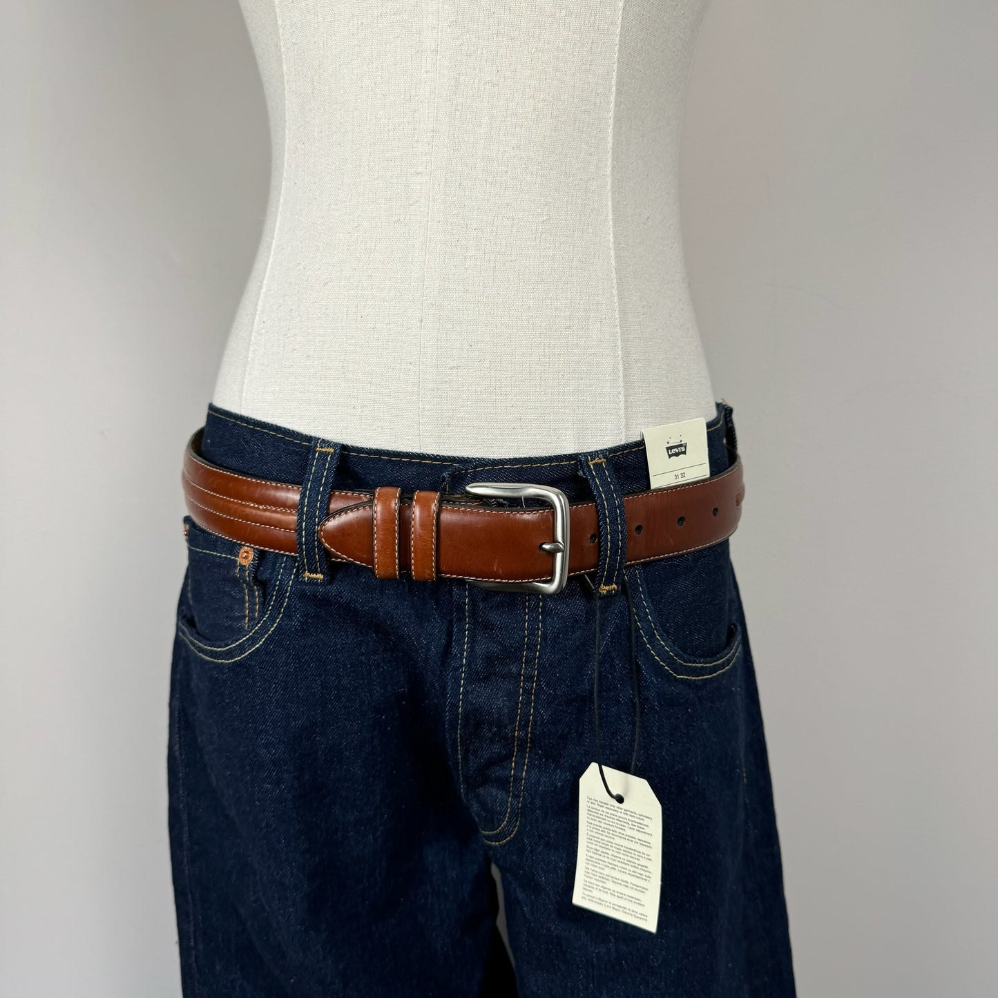 Tommy Tan Brown Leather Belt