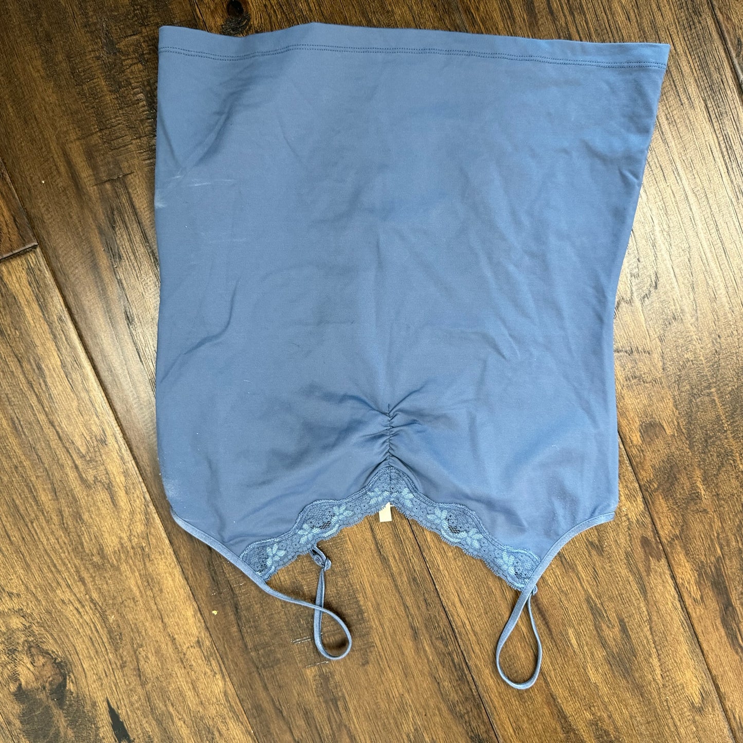 Blue Lace Trim Fitted Cami