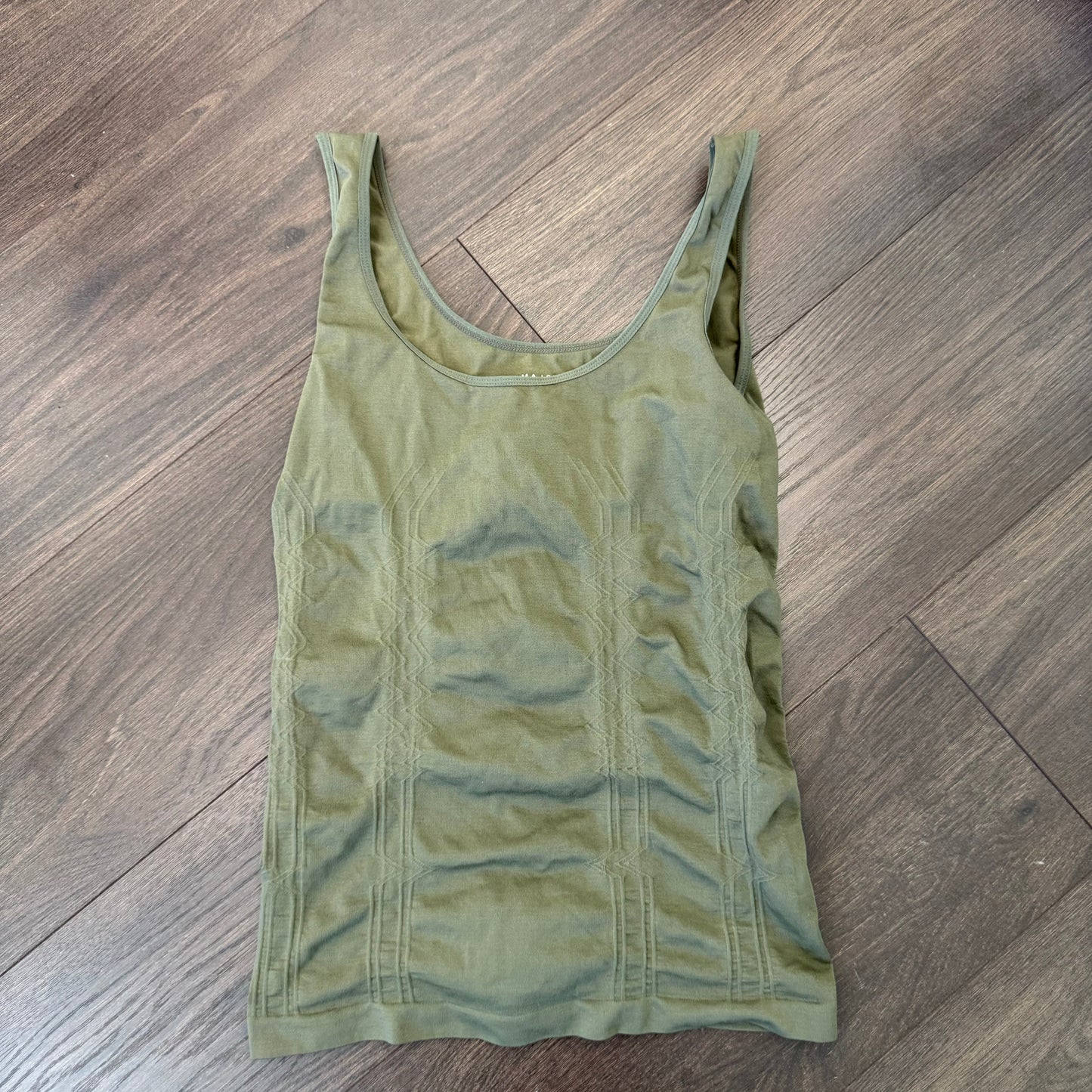 Olive Green Fitted Ruched Tank