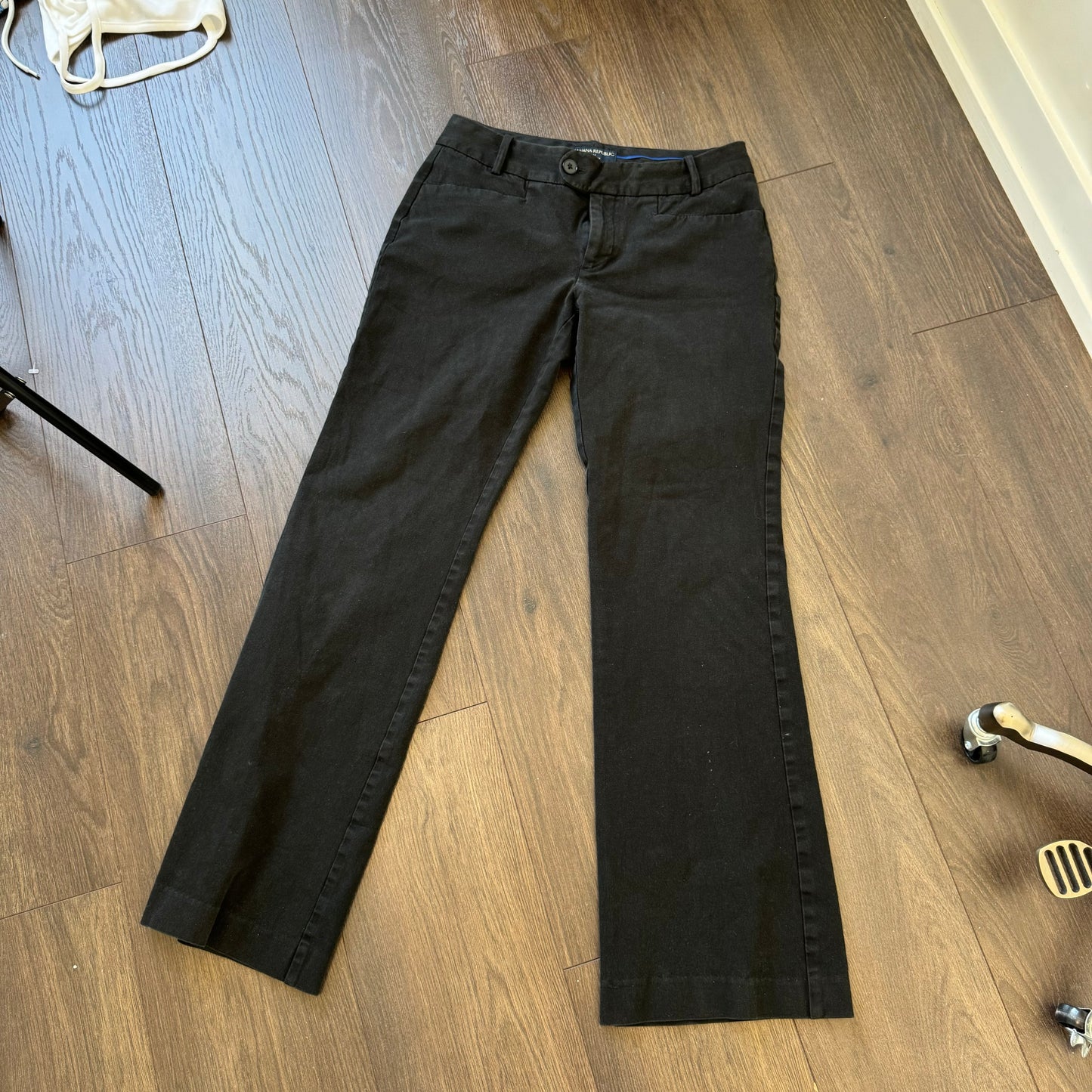 Black Low Rise Office Siren Trousers