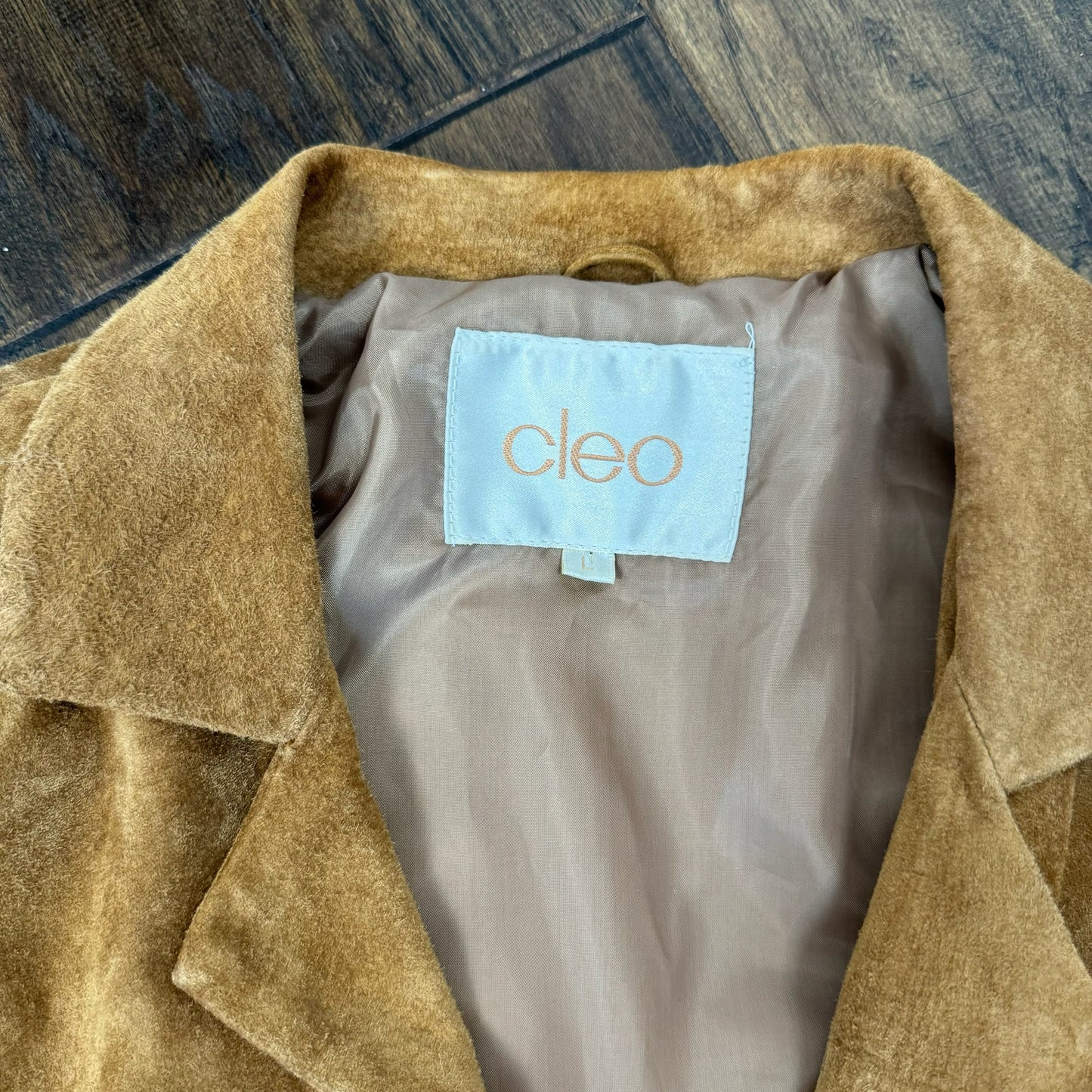 Vintage Suede Tan Leather Jacket