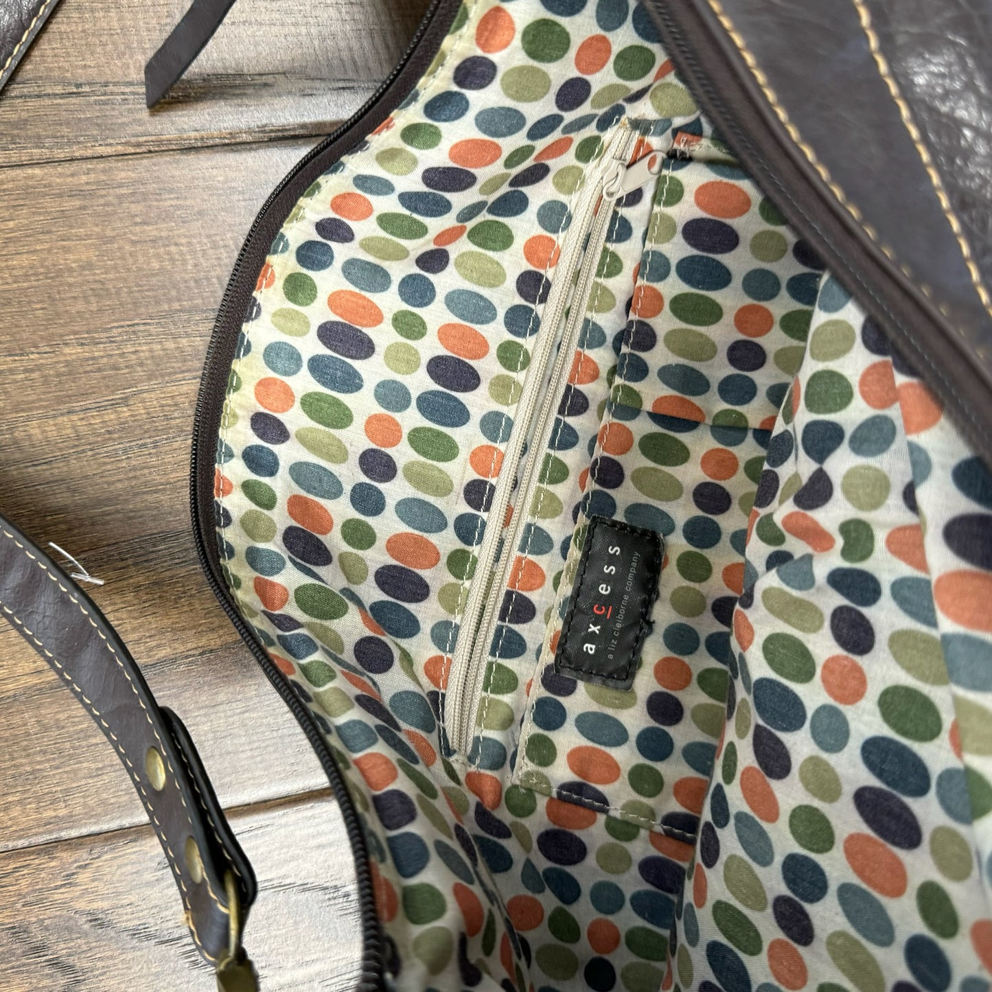 Vintage Brown Leather Crossbody Bag