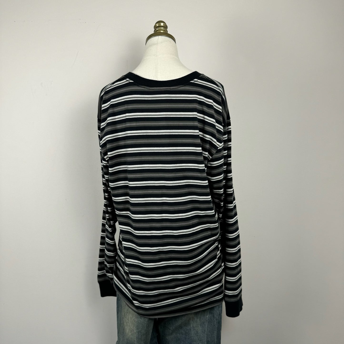 Oversized Striped Long Sleeve Shirt