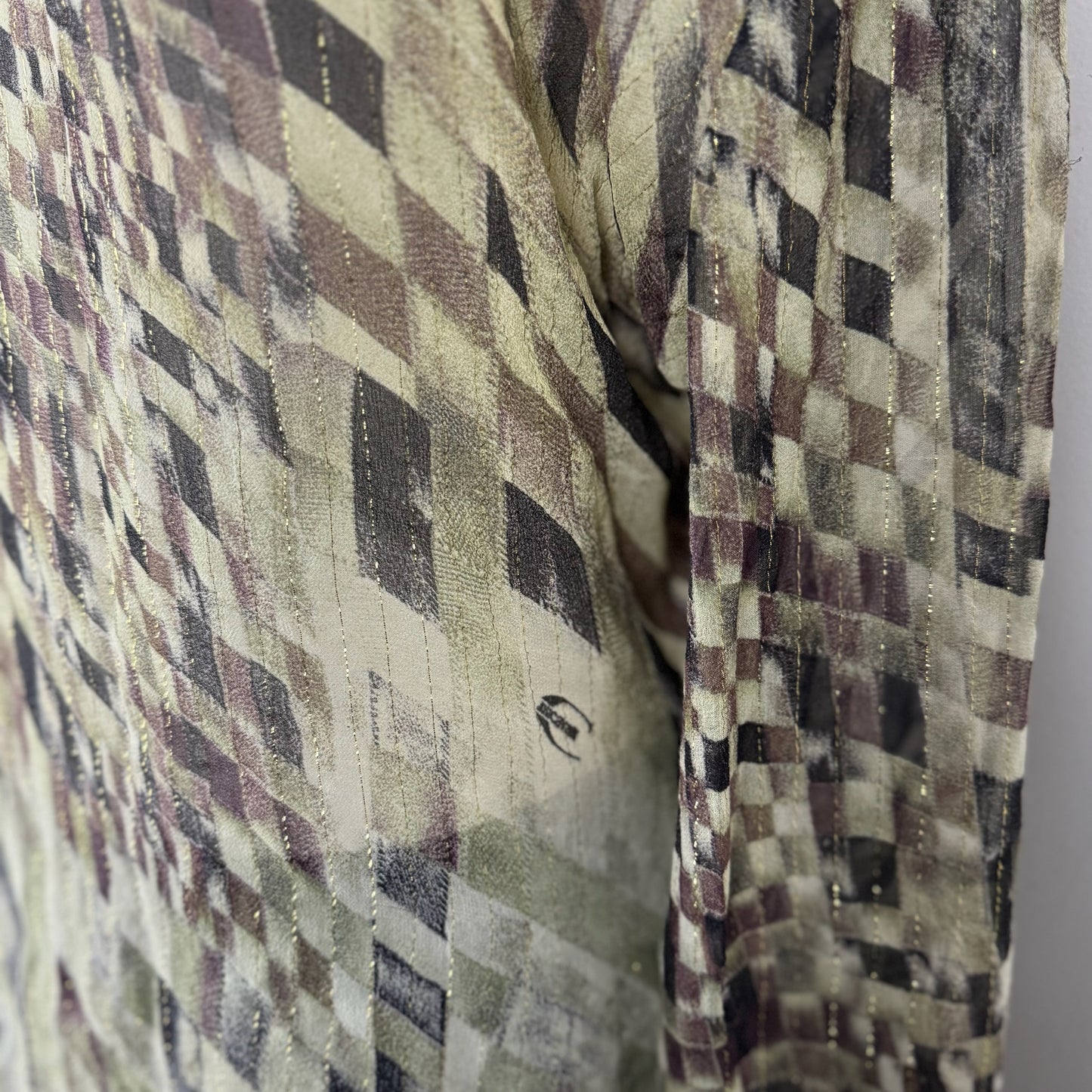 Vintage Roberto Cavalli Geometric Print Blouse