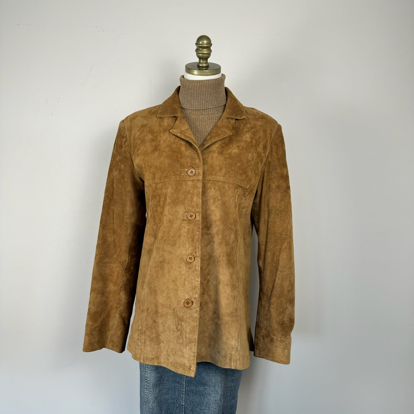 Vintage Suede Tan Leather Jacket