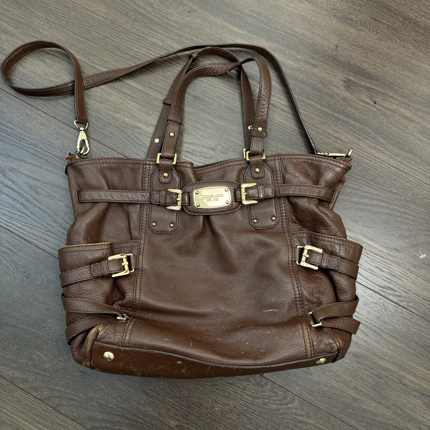 Michael Kors Brown Hobo Shoulder / Cross-Body Bag