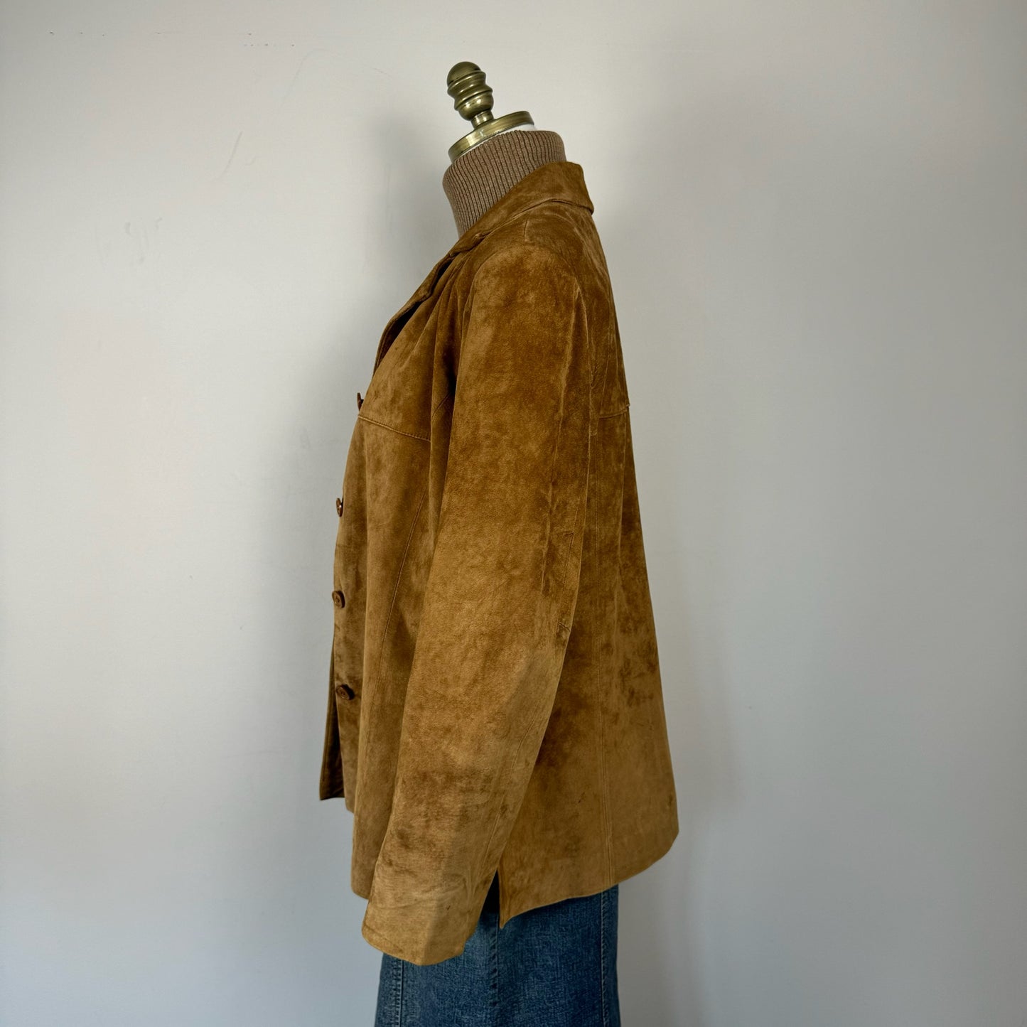 Vintage Suede Tan Leather Jacket