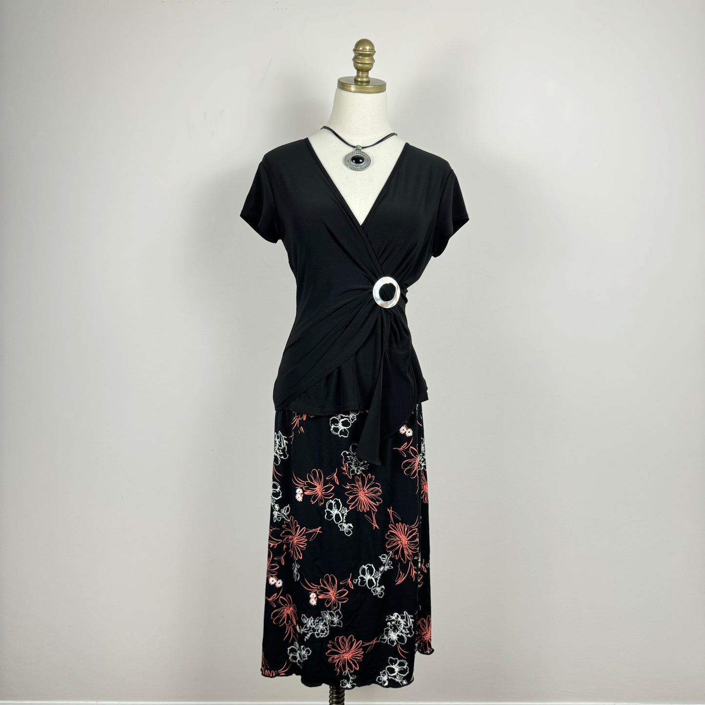 Y2K Black Wrap Top