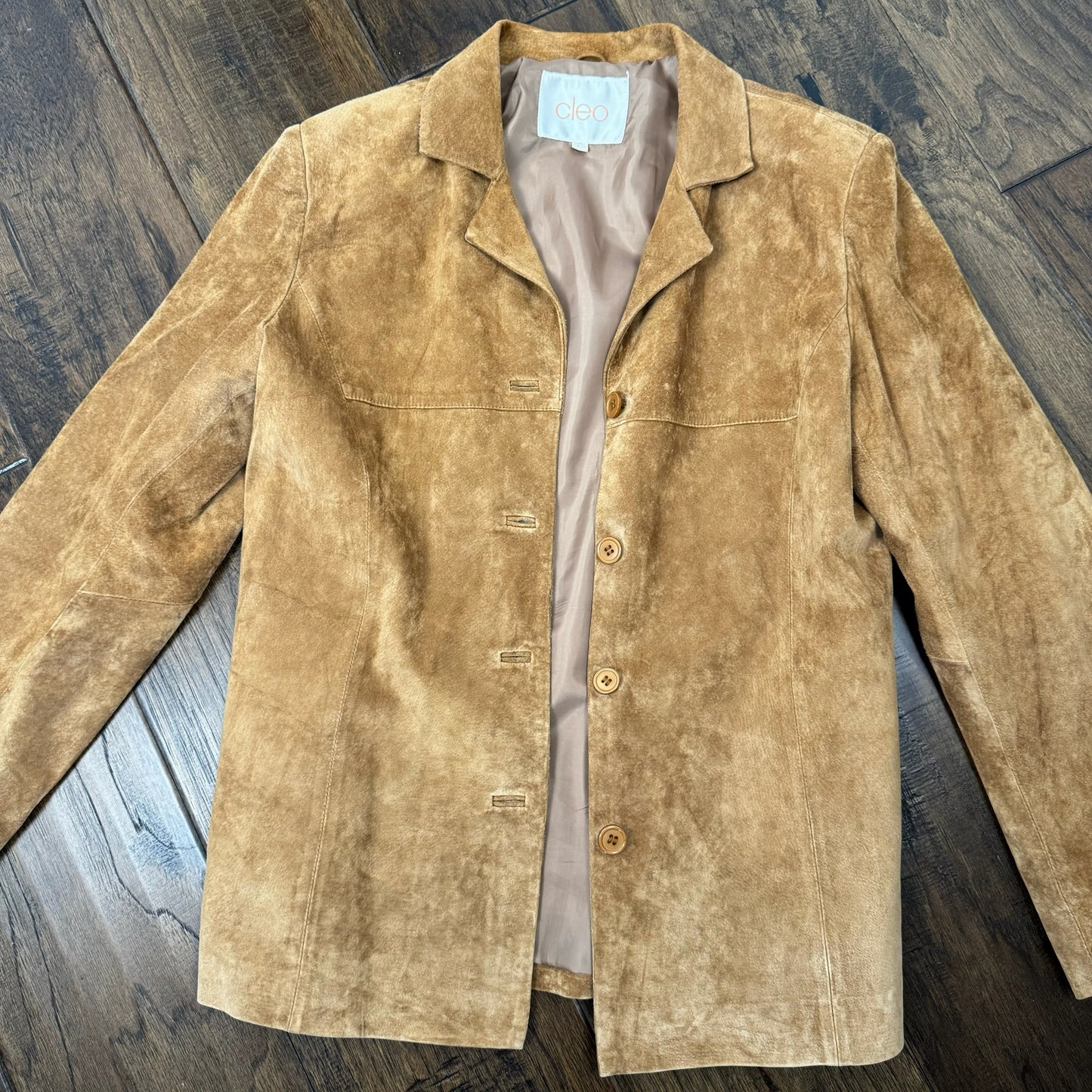 Vintage Suede Tan Leather Jacket